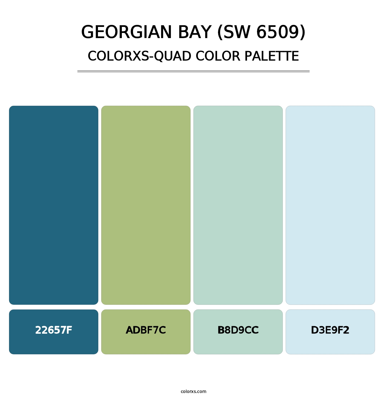 Georgian Bay (SW 6509) - Colorxs Quad Palette