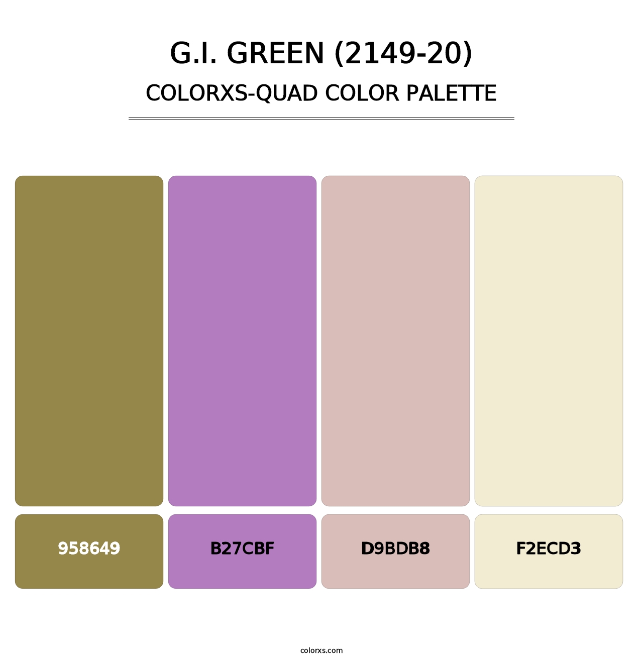 G.I. Green (2149-20) - Colorxs Quad Palette
