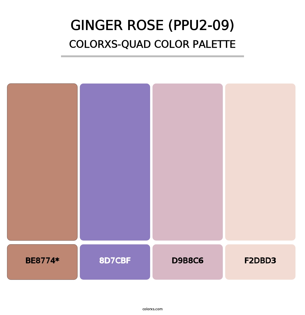 Ginger Rose (PPU2-09) - Colorxs Quad Palette