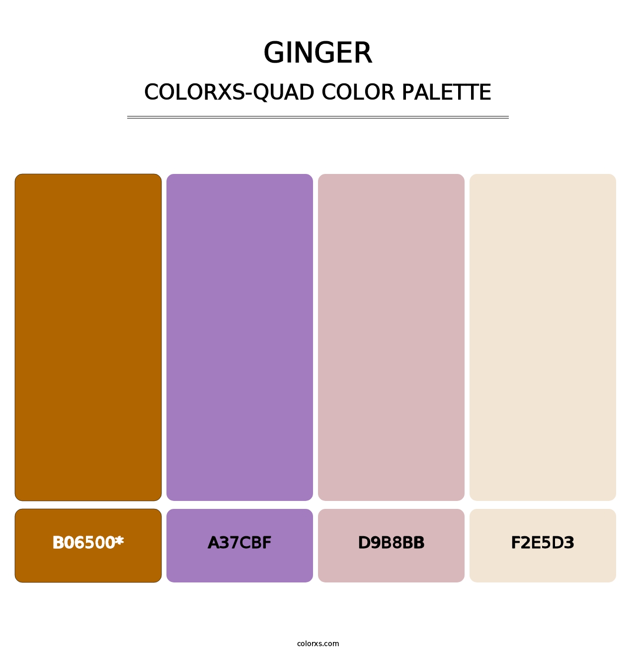 Ginger - Colorxs Quad Palette