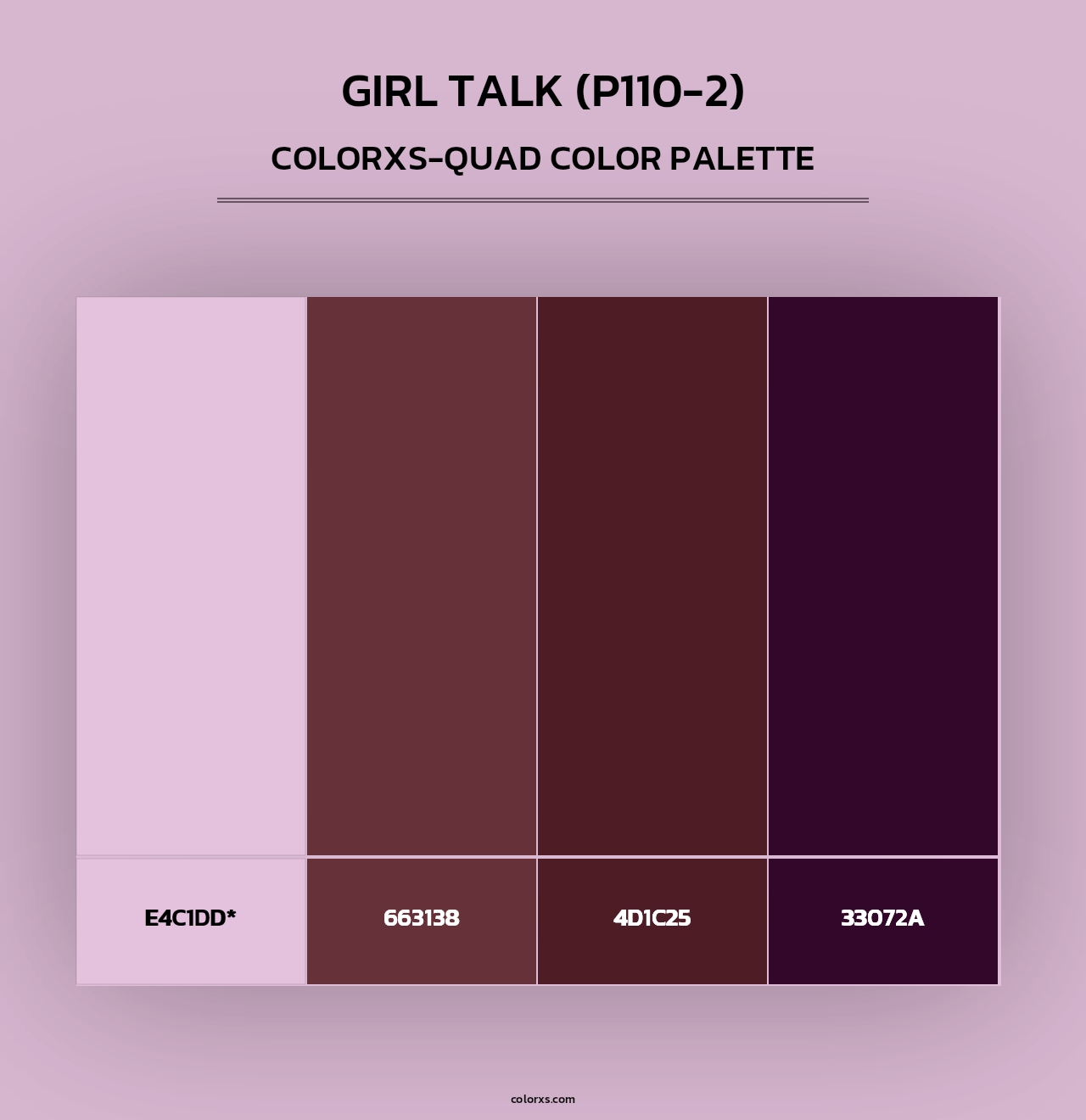 Girl Talk (P110-2) - Colorxs Quad Palette