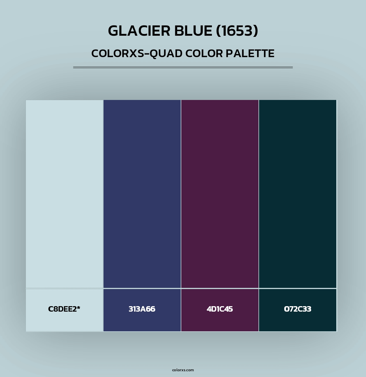 Glacier Blue (1653) - Colorxs Quad Palette