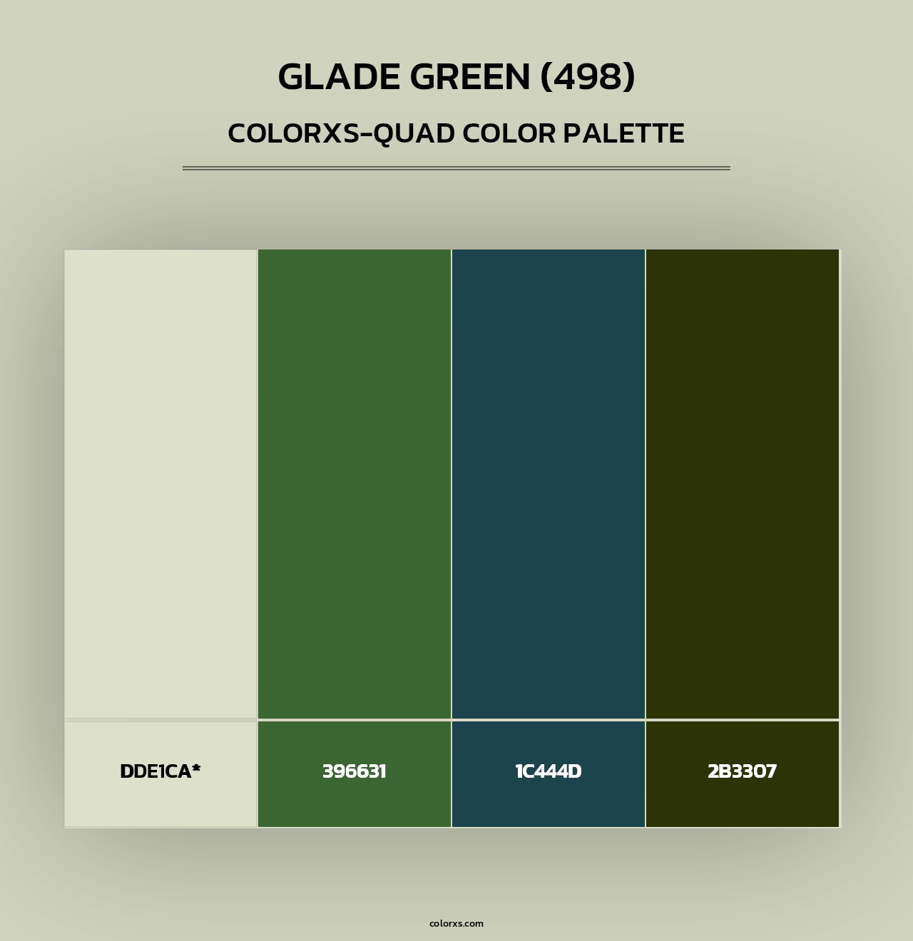 Glade Green (498) - Colorxs Quad Palette