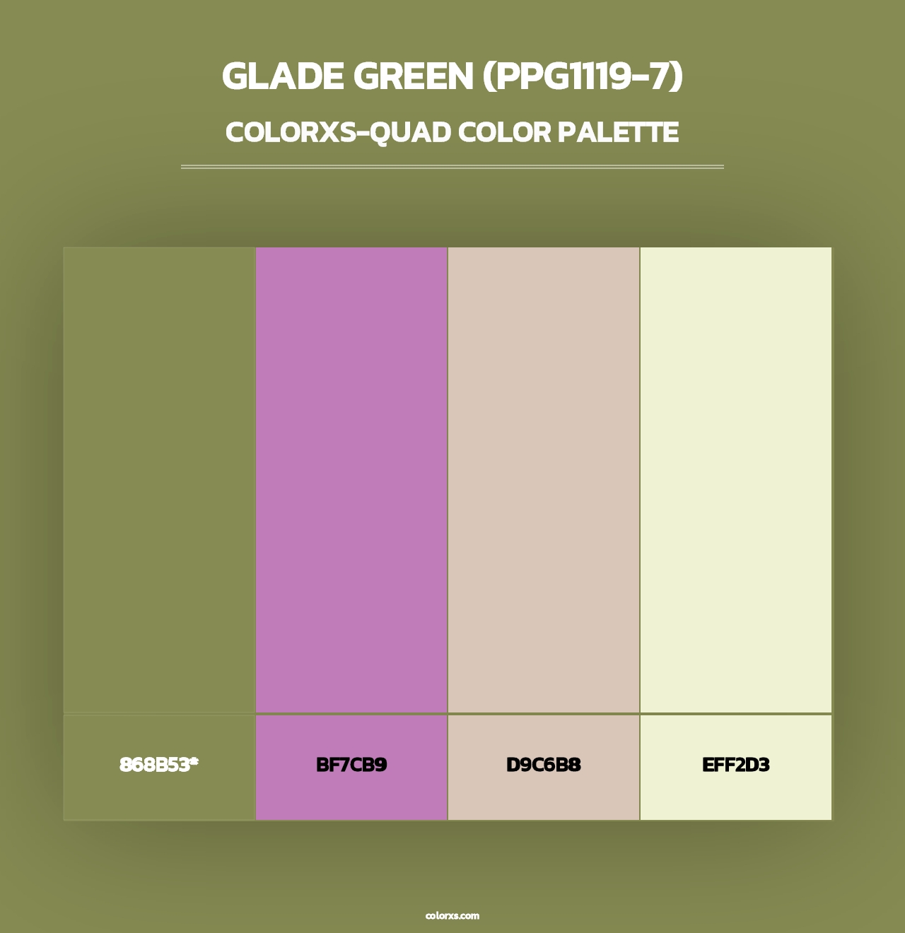 Glade Green (PPG1119-7) - Colorxs Quad Palette