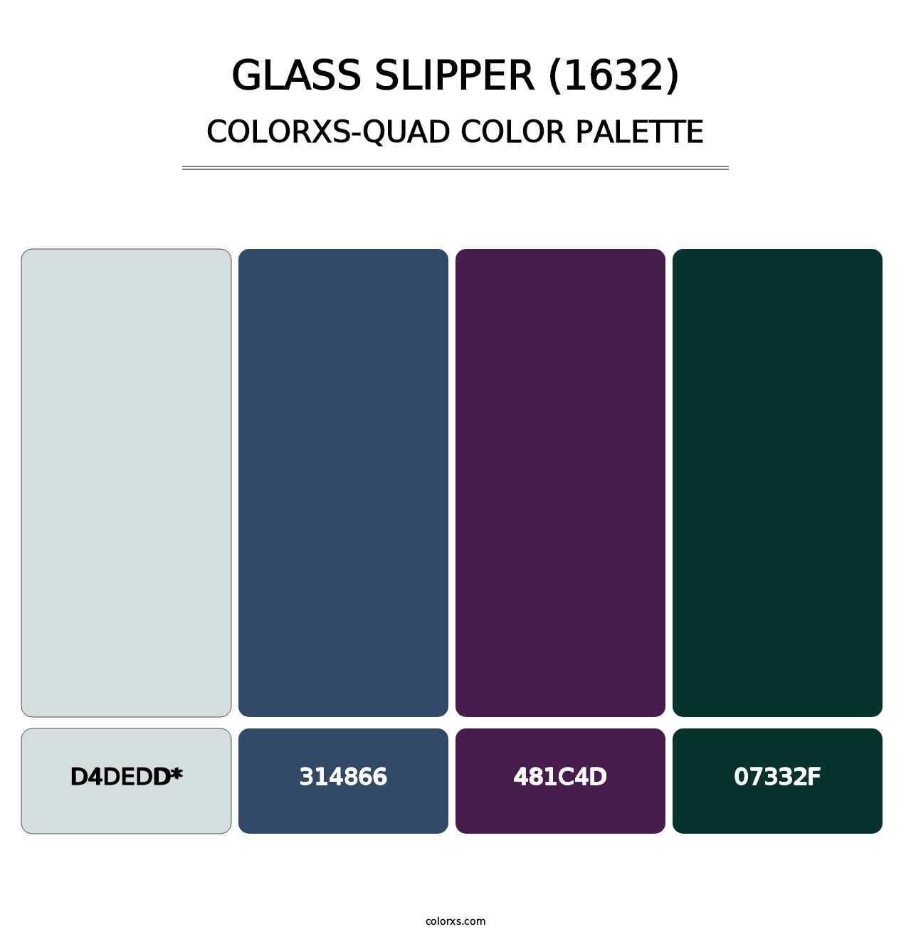 Glass Slipper (1632) - Colorxs Quad Palette