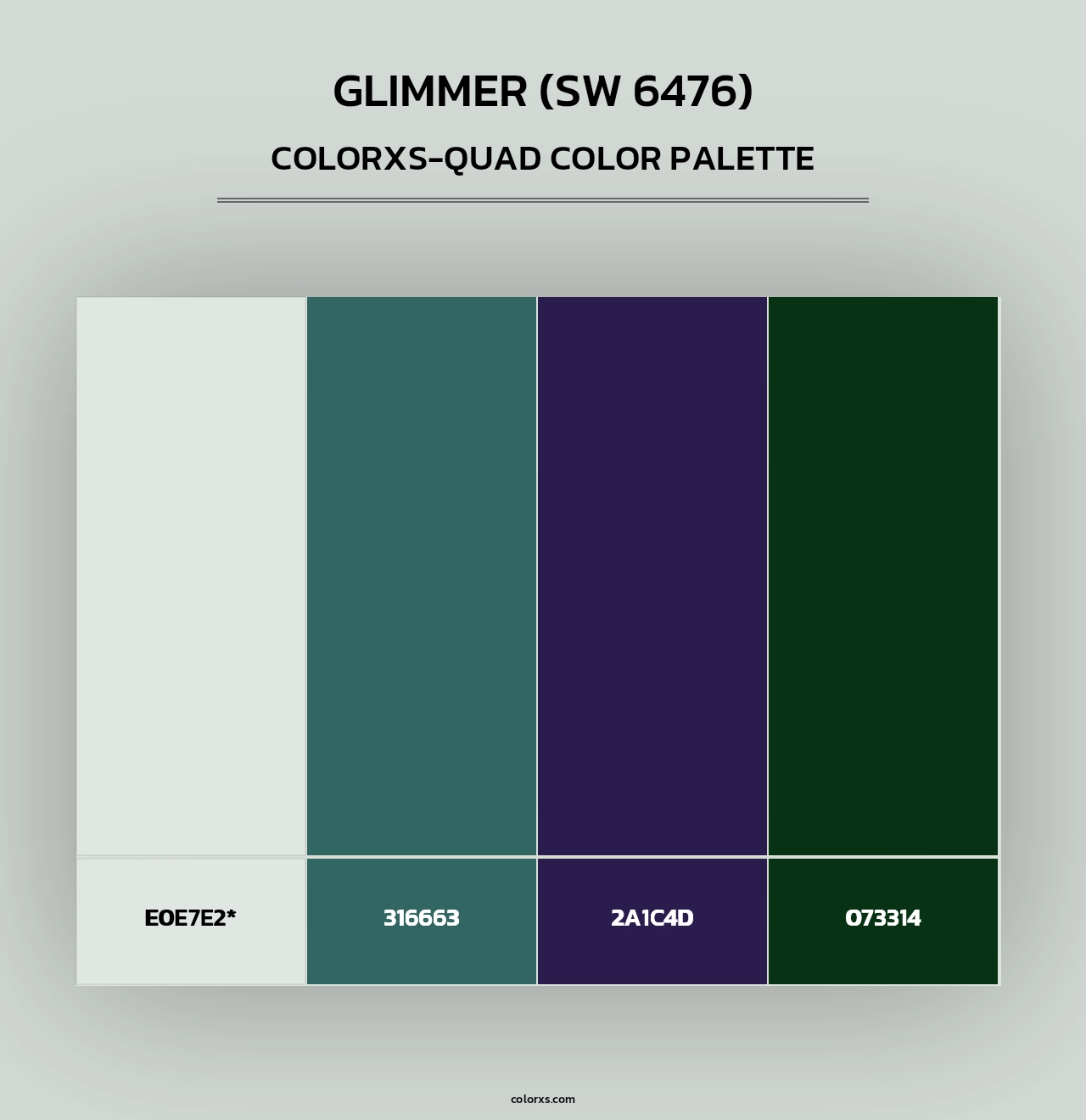 Glimmer (SW 6476) - Colorxs Quad Palette