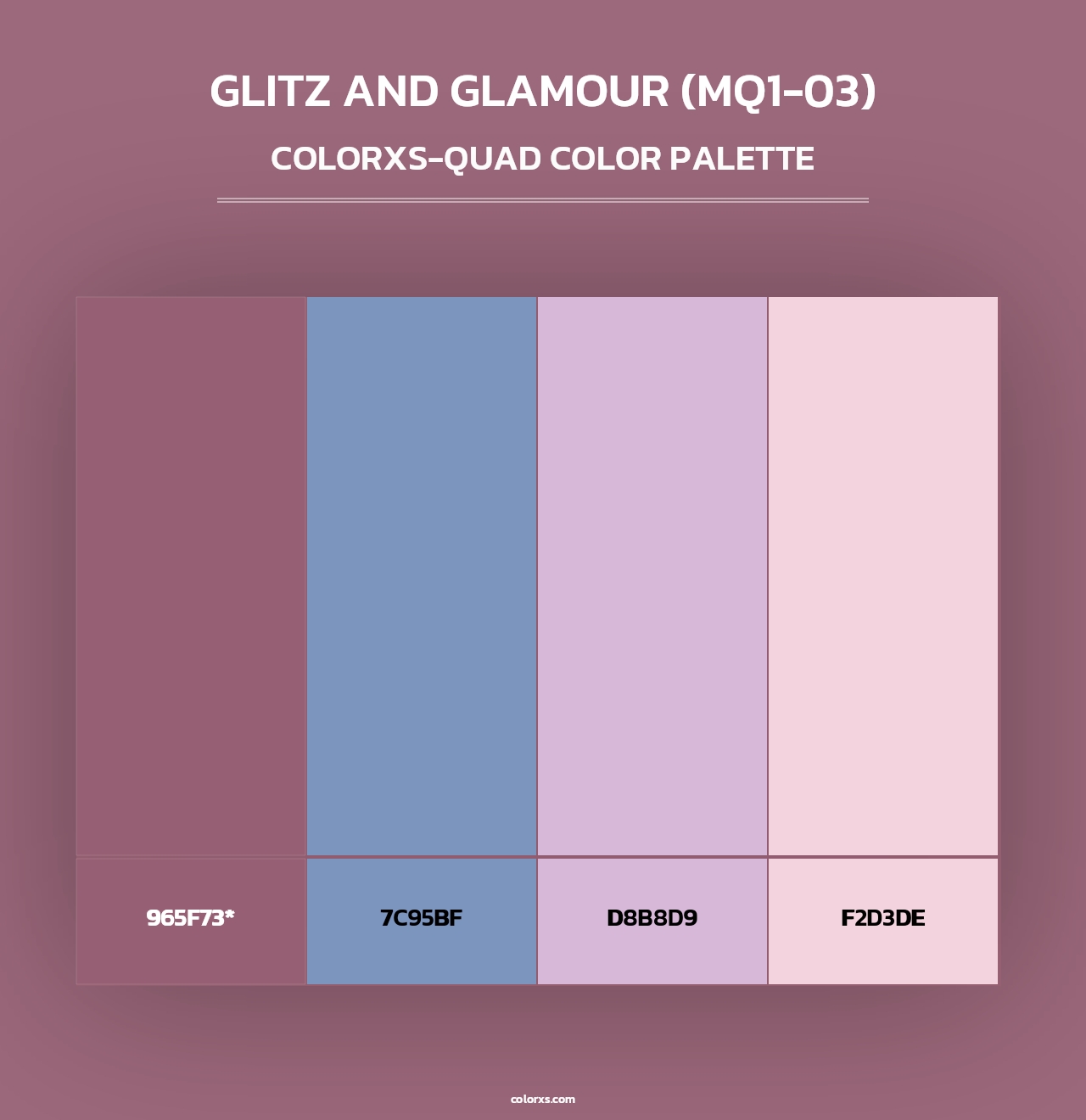 Glitz And Glamour (MQ1-03) - Colorxs Quad Palette