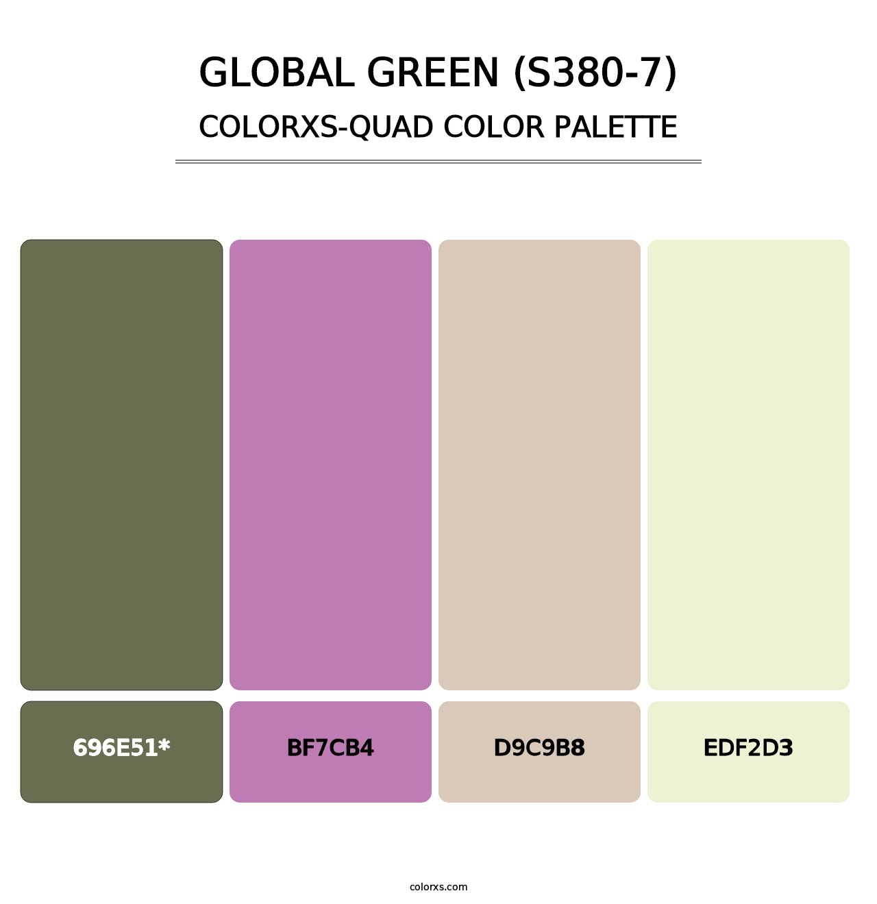 Global Green (S380-7) - Colorxs Quad Palette