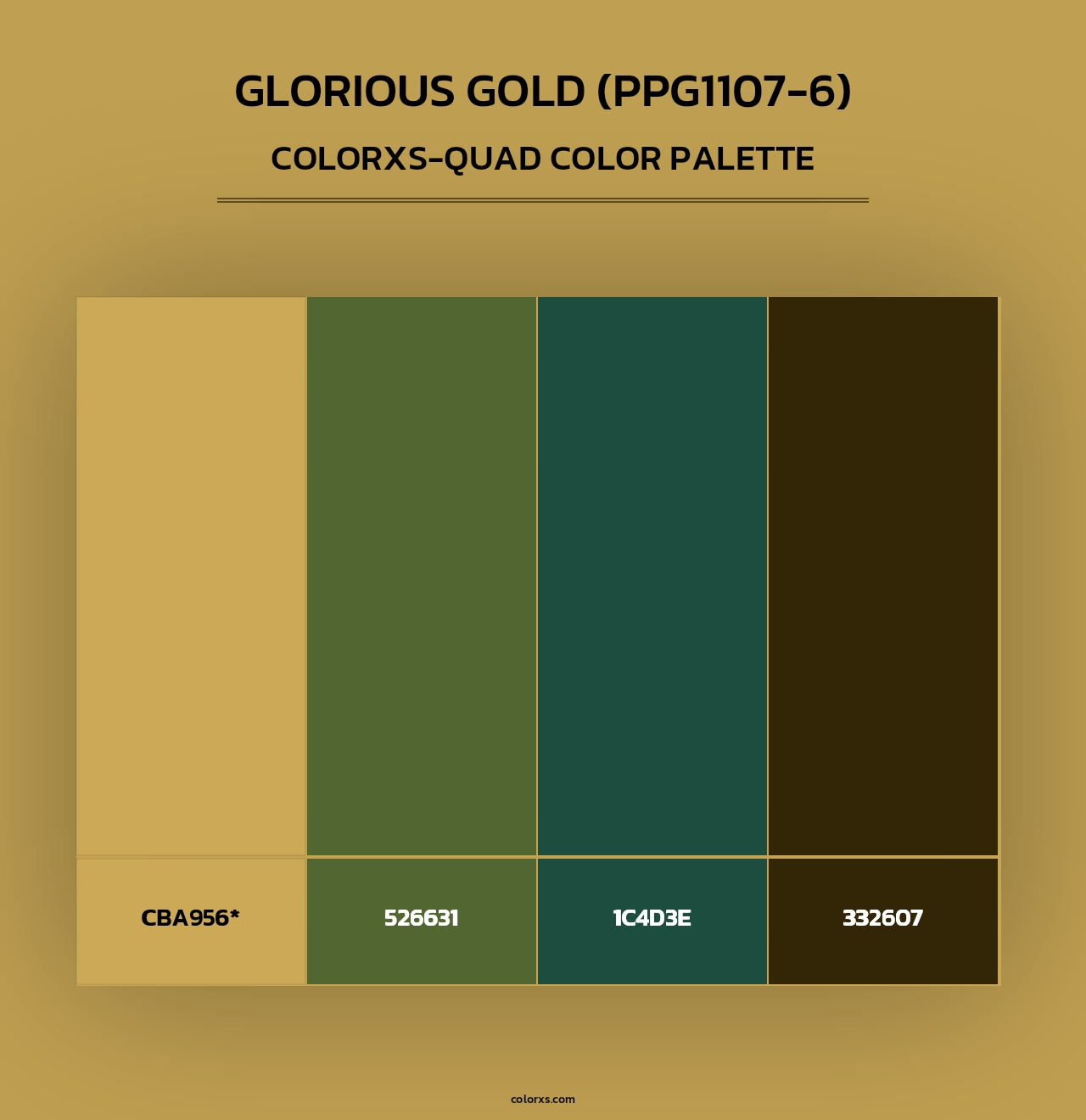 Glorious Gold (PPG1107-6) - Colorxs Quad Palette