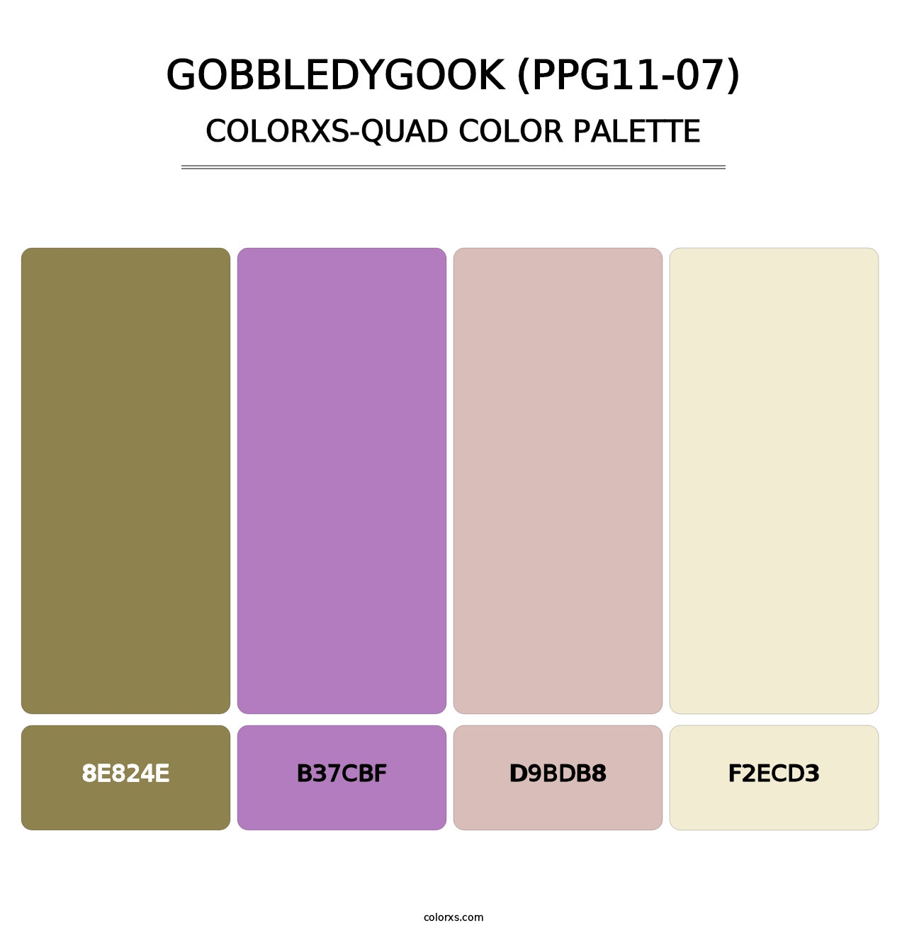 Gobbledygook (PPG11-07) - Colorxs Quad Palette