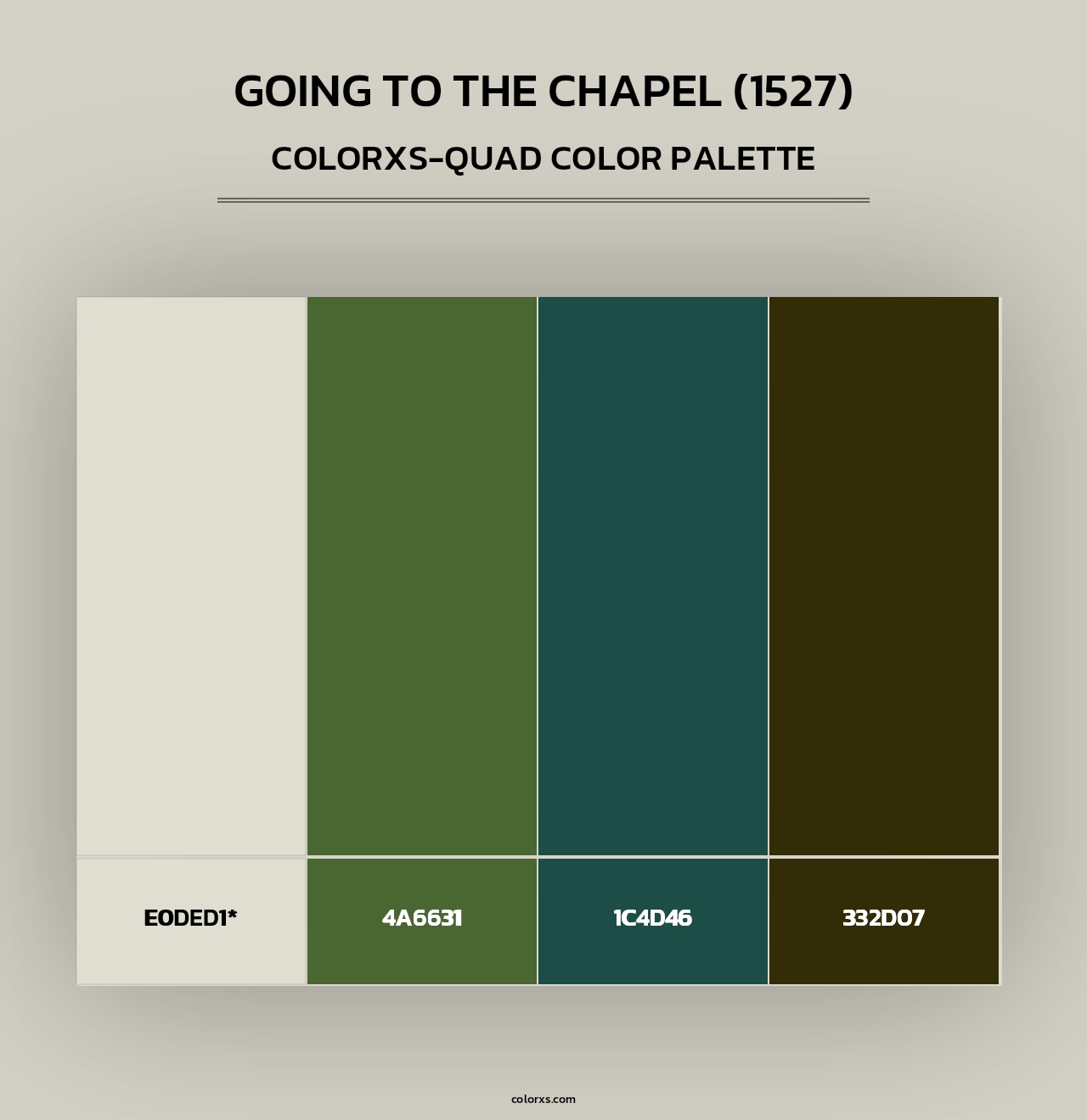 Going to the Chapel (1527) - Colorxs Quad Palette