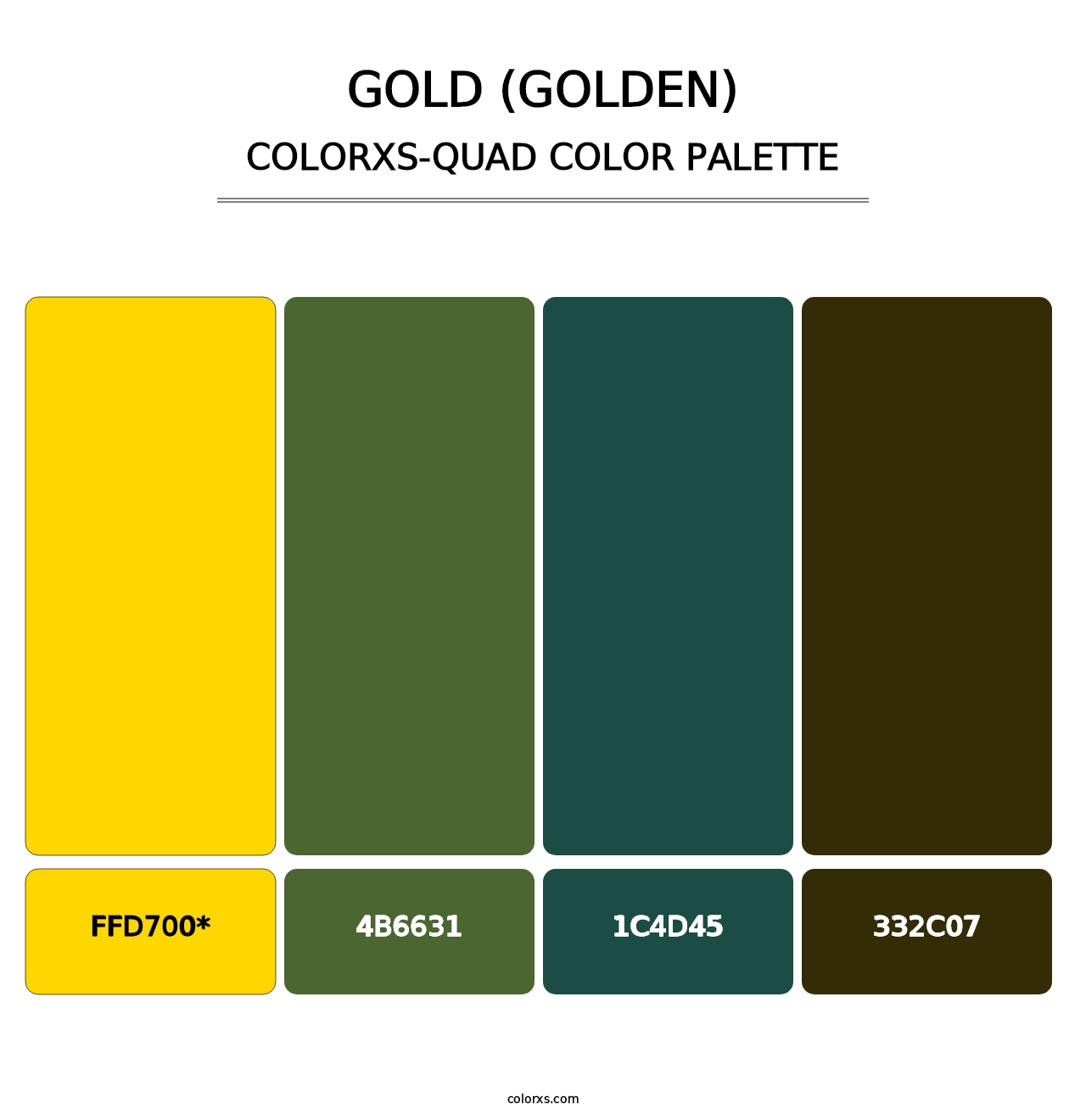 Gold (Golden) - Colorxs Quad Palette
