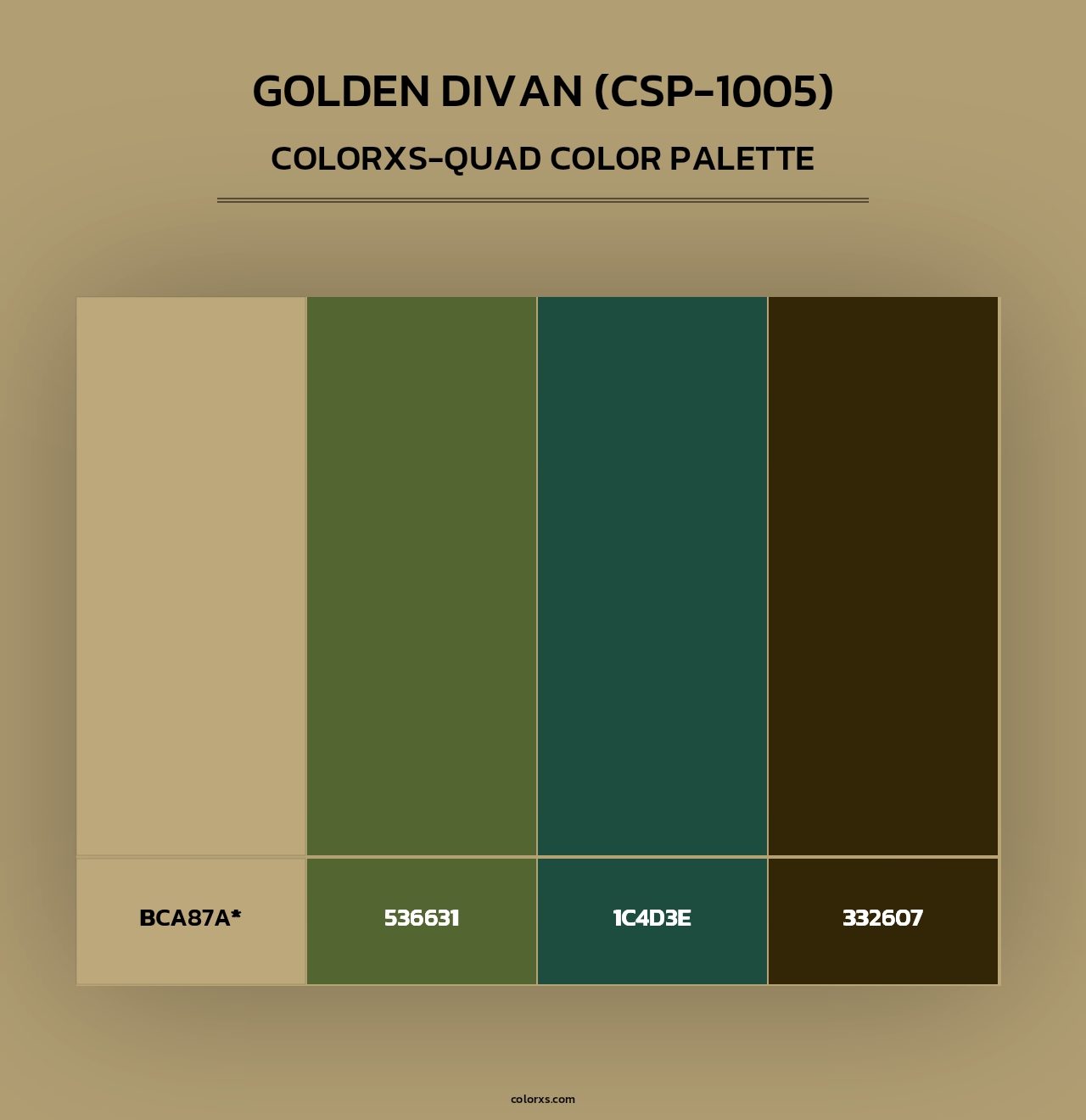 Golden Divan (CSP-1005) - Colorxs Quad Palette