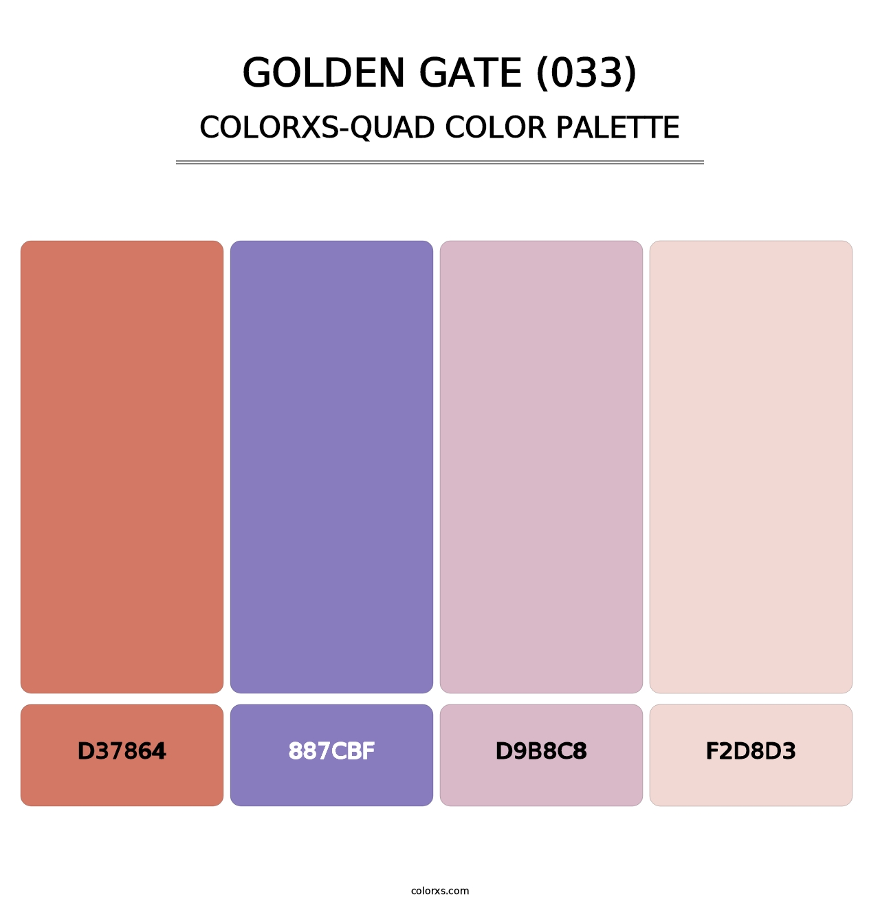 Golden Gate (033) - Colorxs Quad Palette