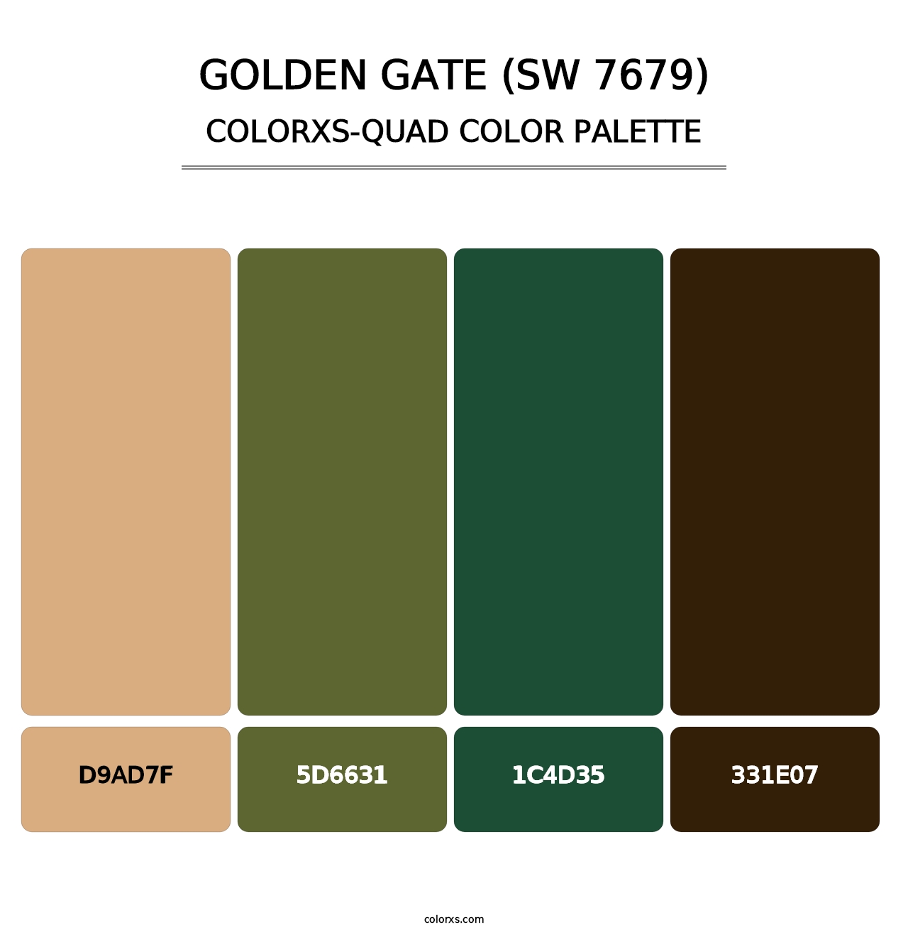 Golden Gate (SW 7679) - Colorxs Quad Palette