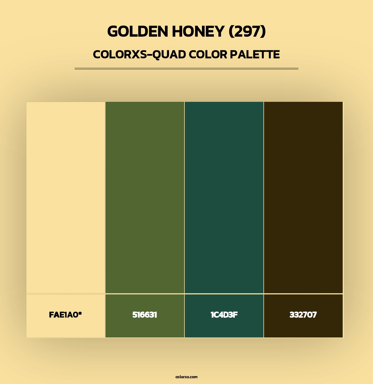 Golden Honey (297) - Colorxs Quad Palette