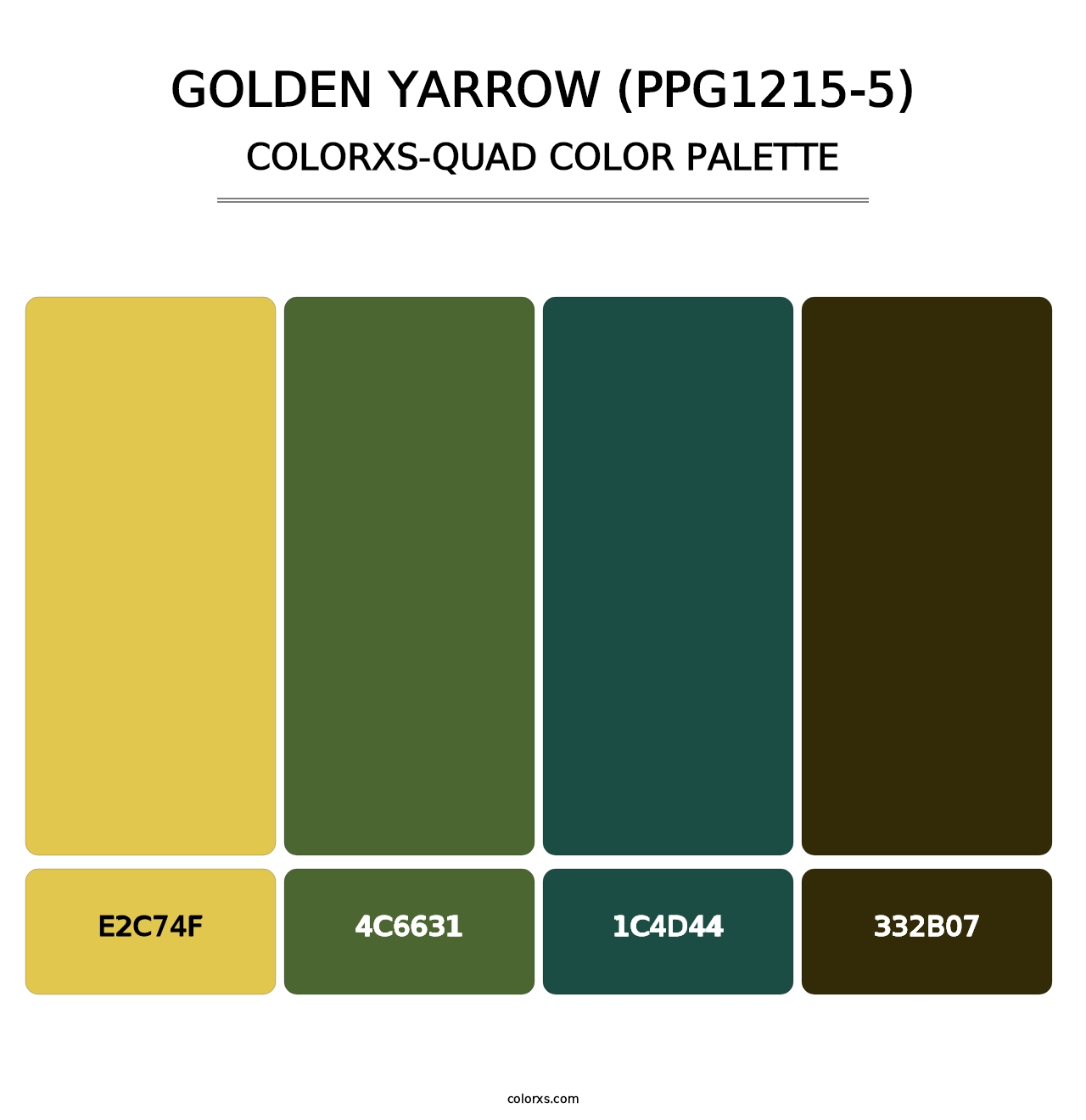 Golden Yarrow (PPG1215-5) - Colorxs Quad Palette
