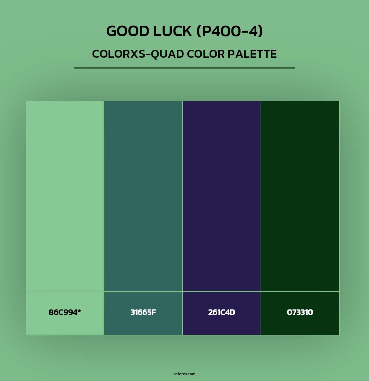 Good Luck (P400-4) - Colorxs Quad Palette