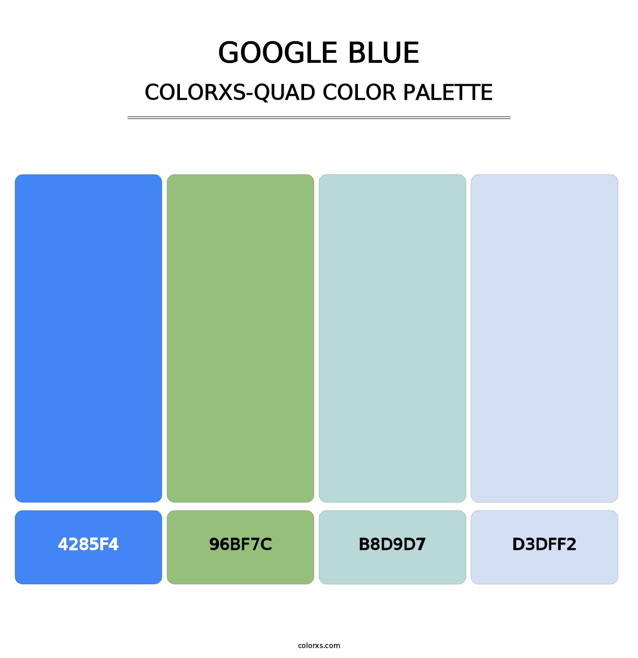 Google Blue - Colorxs Quad Palette