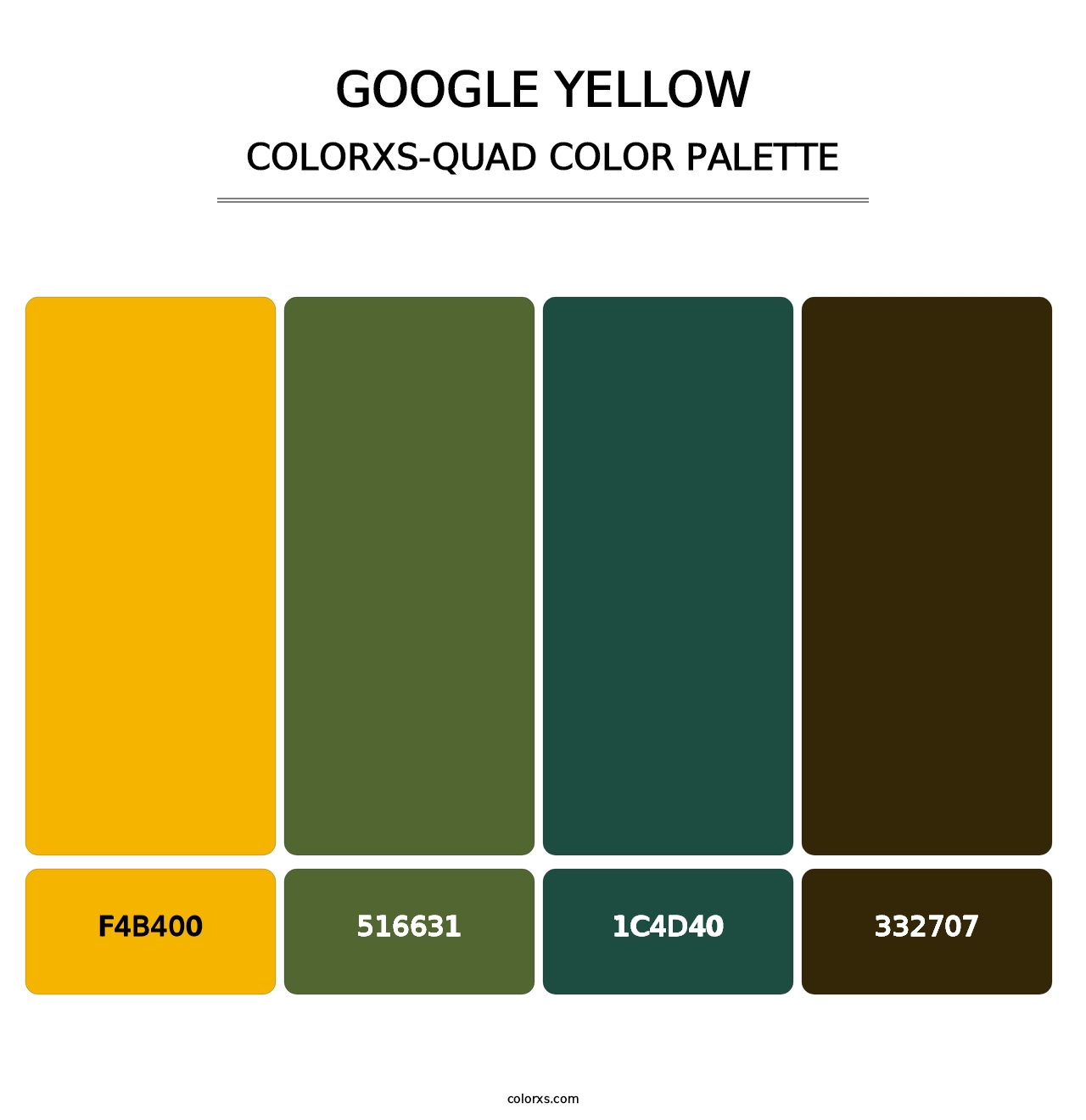 Google Yellow - Colorxs Quad Palette