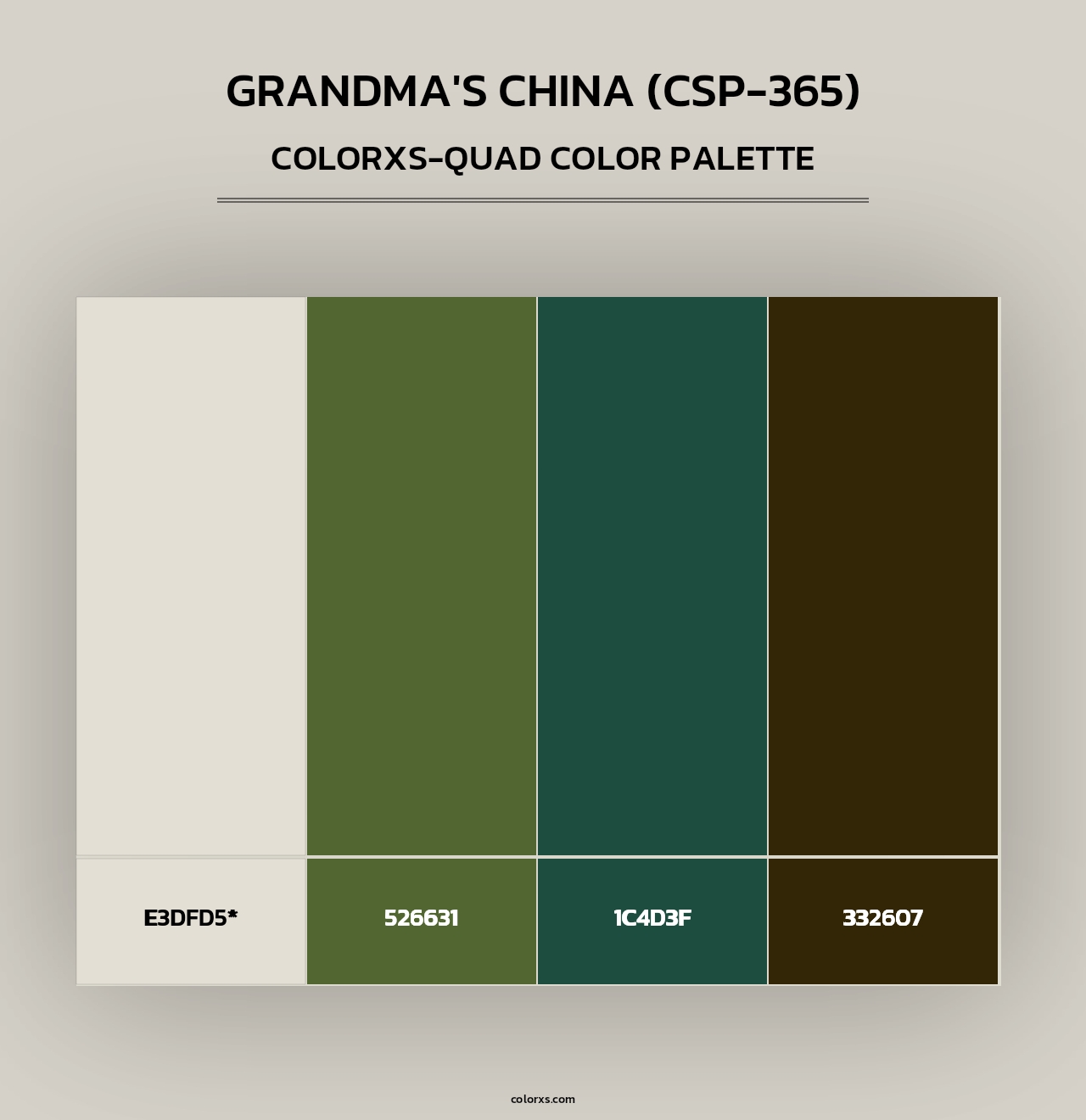 Grandma's China (CSP-365) - Colorxs Quad Palette