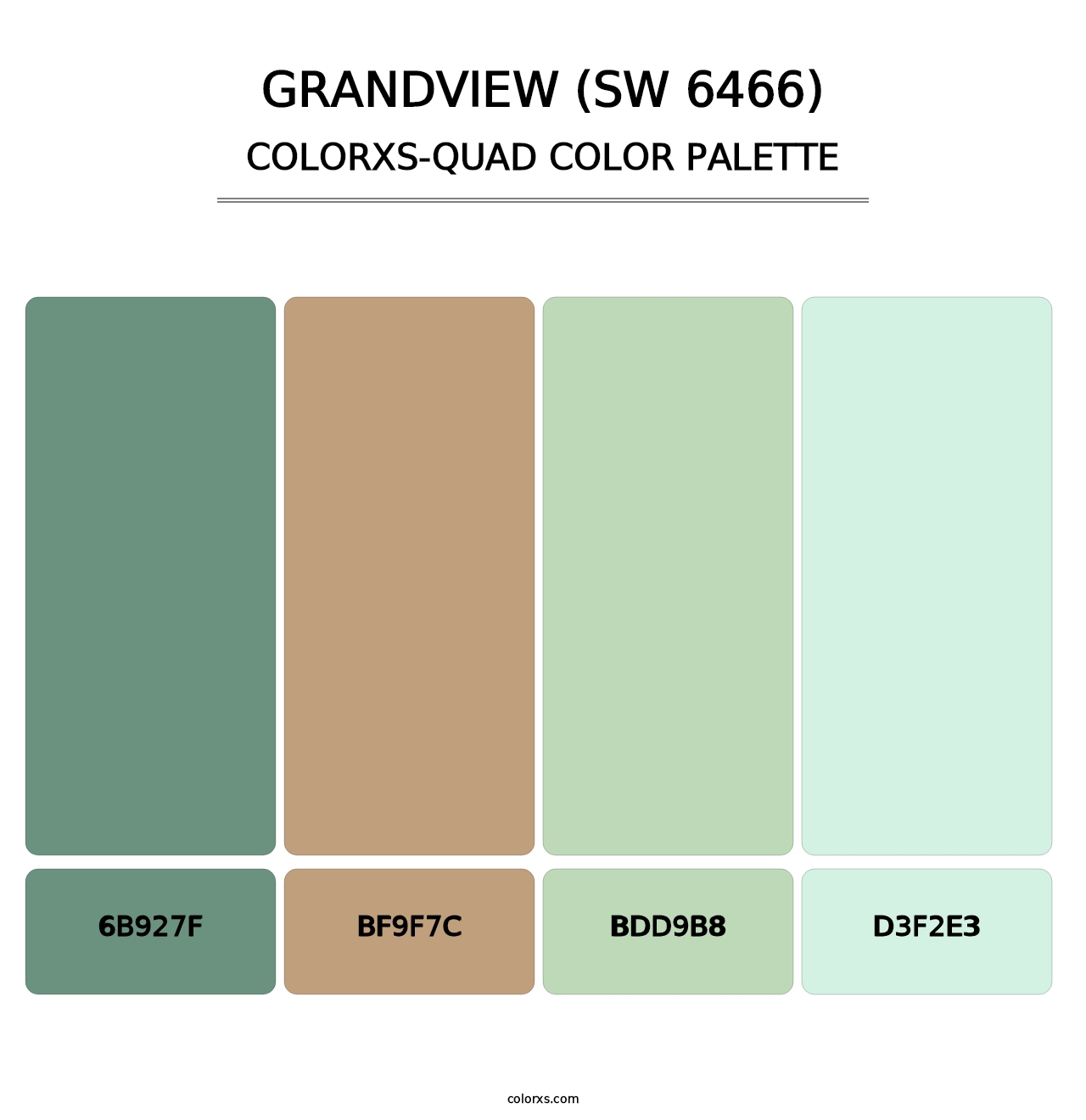 Grandview (SW 6466) - Colorxs Quad Palette