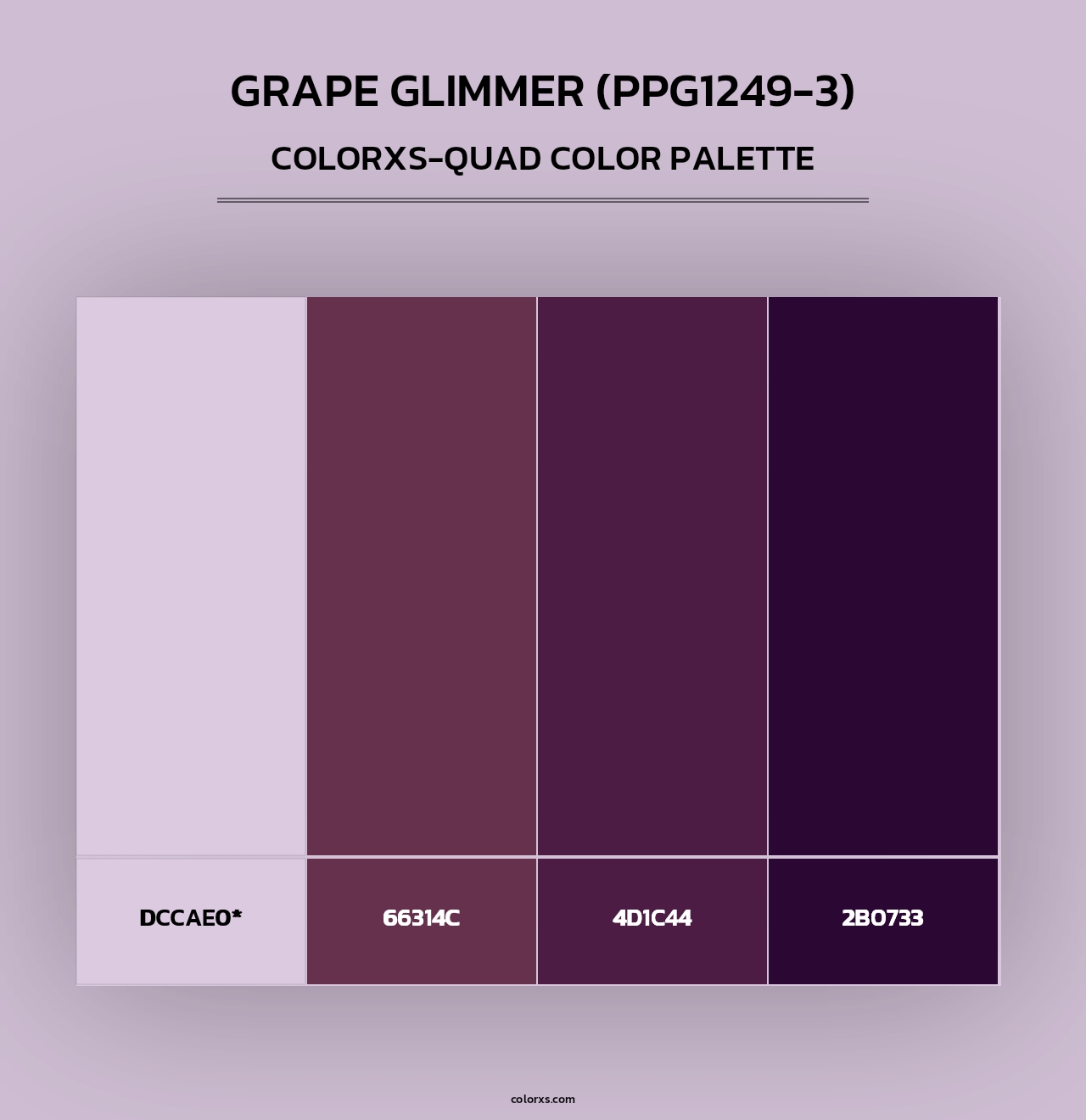 Grape Glimmer (PPG1249-3) - Colorxs Quad Palette