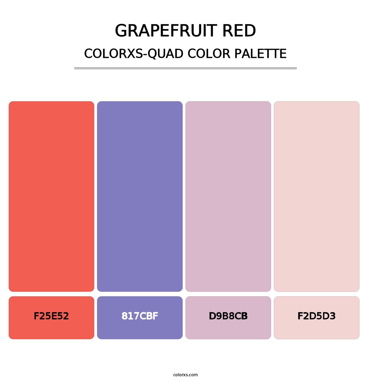 Grapefruit Red - Colorxs Quad Palette