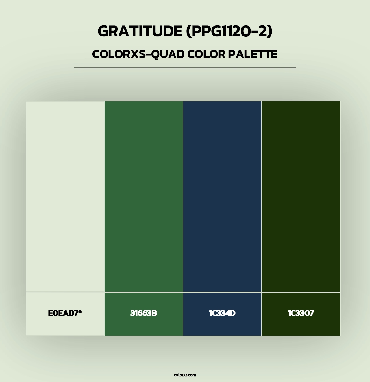 Gratitude (PPG1120-2) - Colorxs Quad Palette