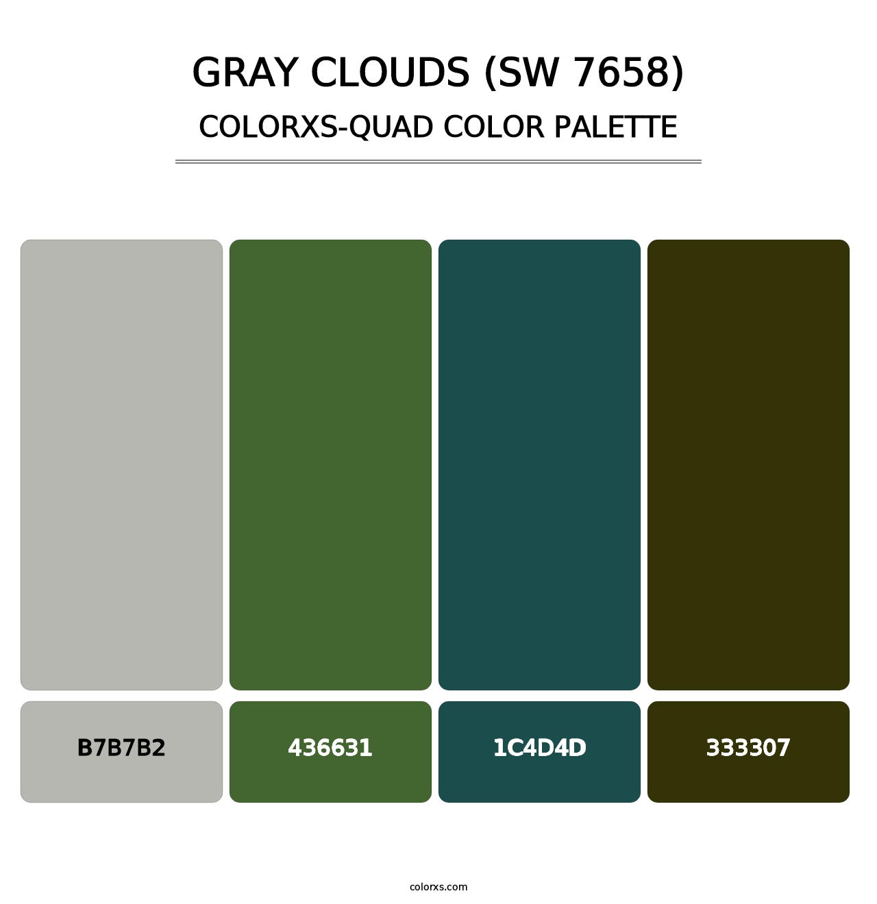 Gray Clouds (SW 7658) - Colorxs Quad Palette