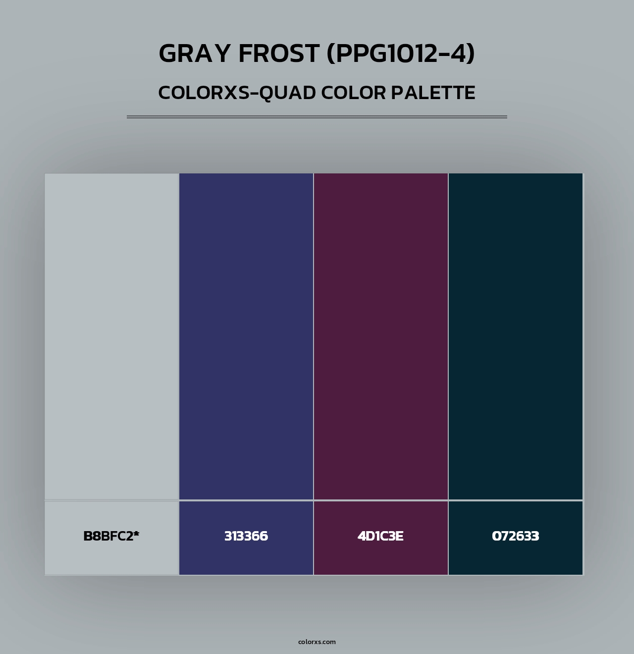 Gray Frost (PPG1012-4) - Colorxs Quad Palette