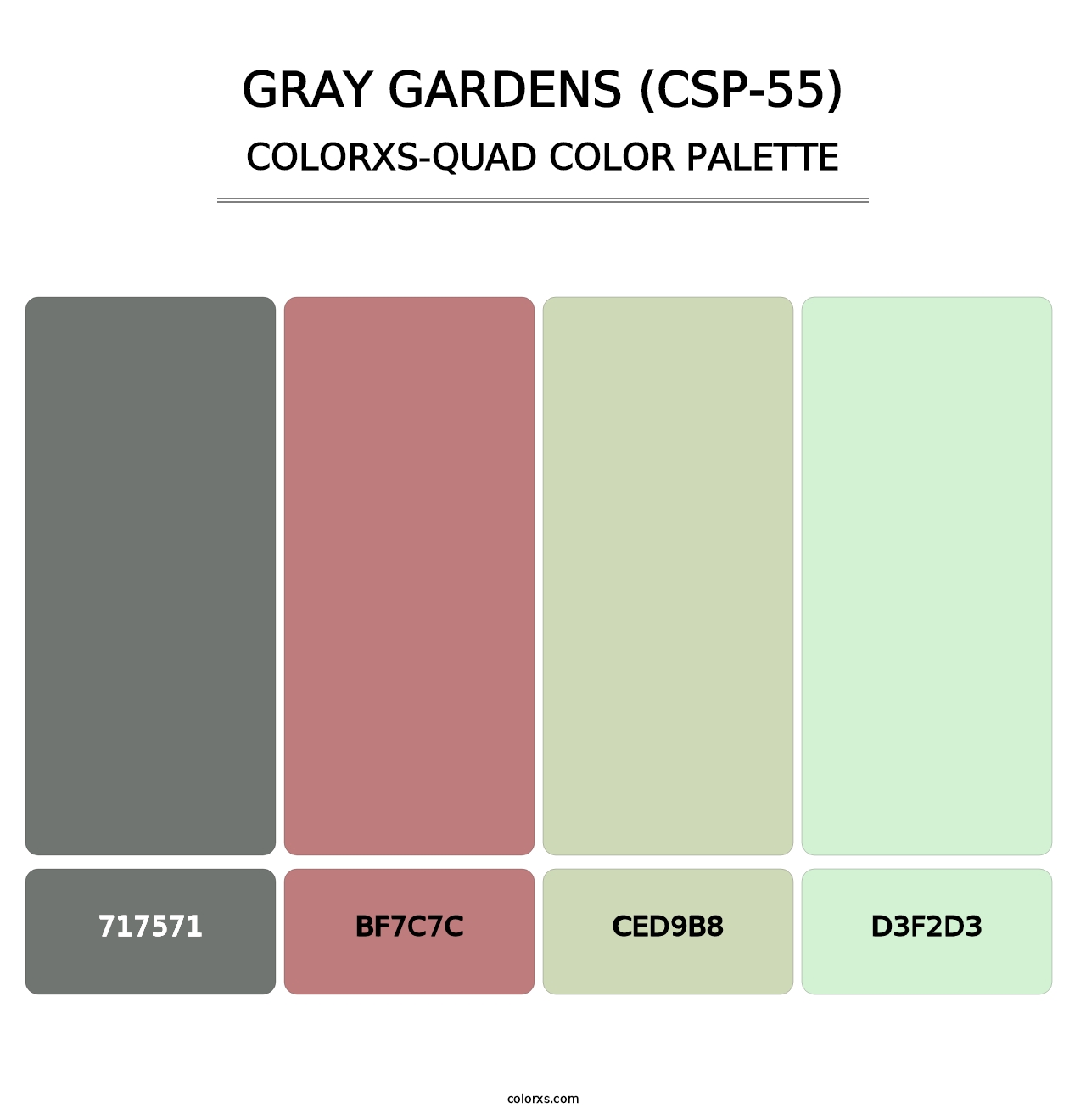 Gray Gardens (CSP-55) - Colorxs Quad Palette