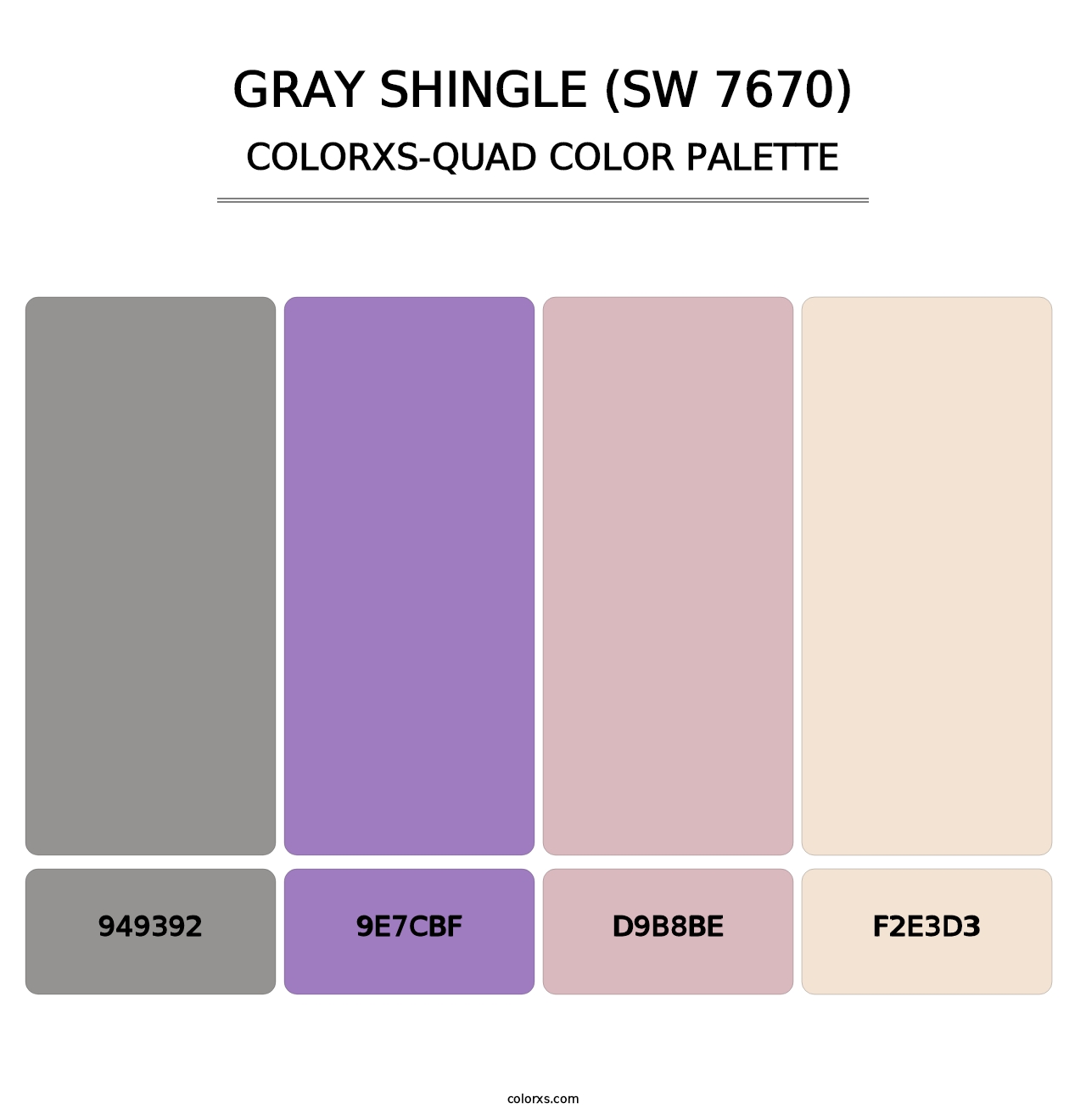 Gray Shingle (SW 7670) - Colorxs Quad Palette