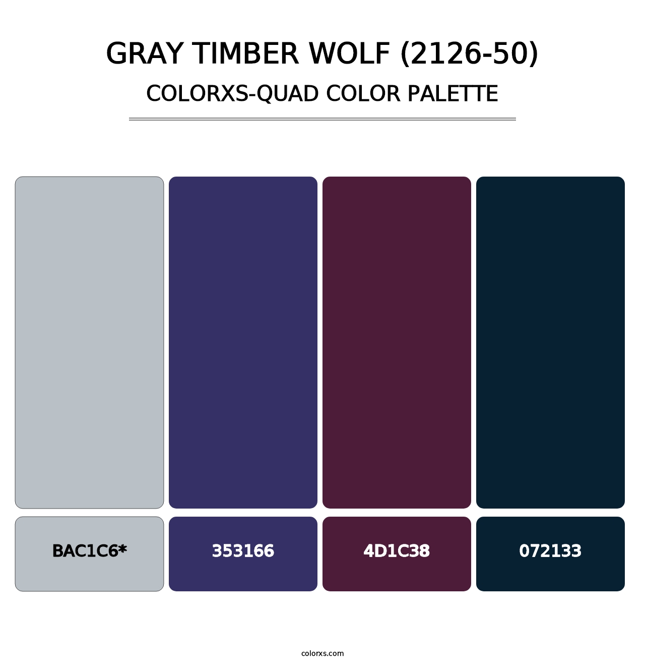 Gray Timber Wolf (2126-50) - Colorxs Quad Palette