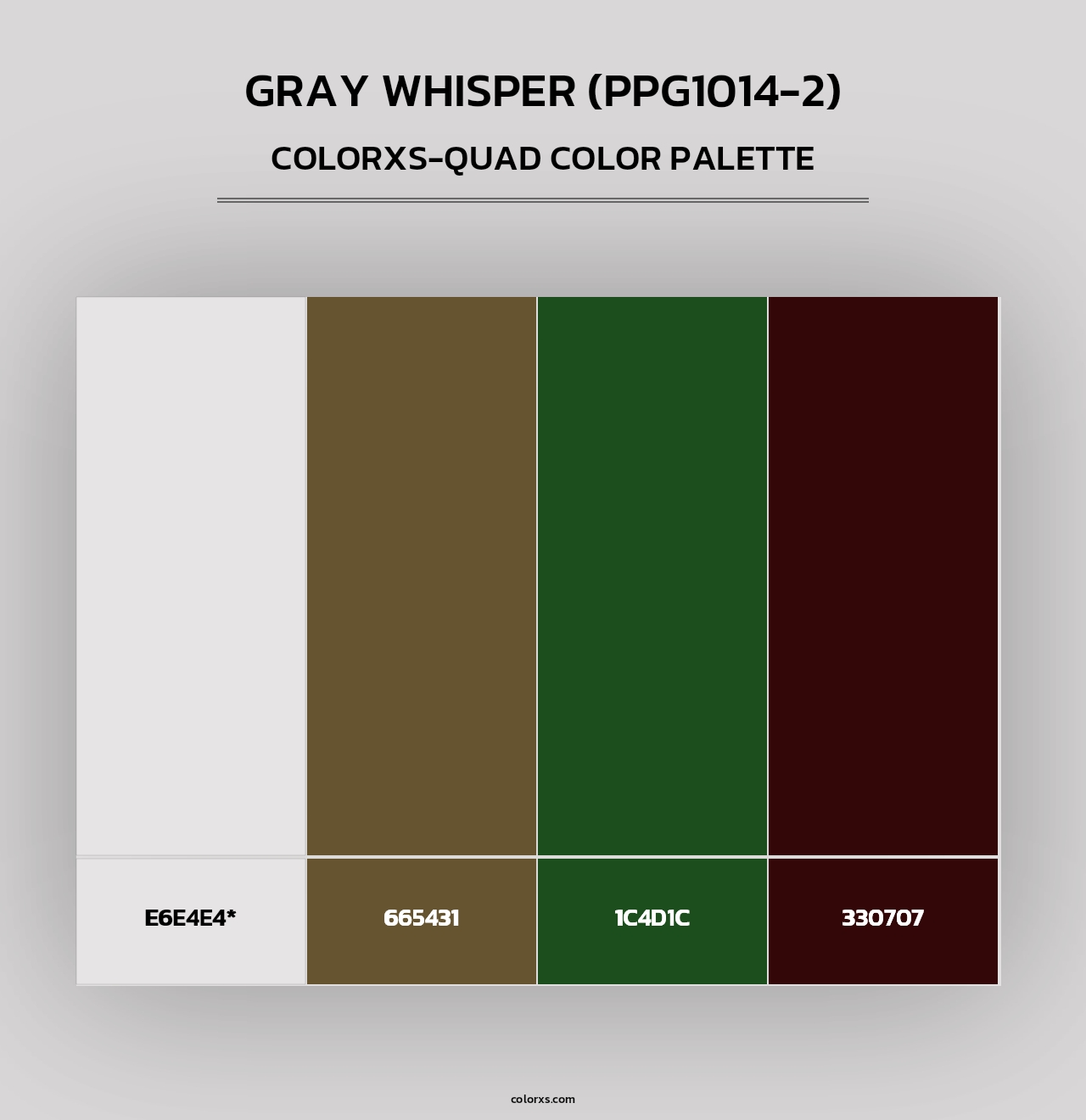 Gray Whisper (PPG1014-2) - Colorxs Quad Palette