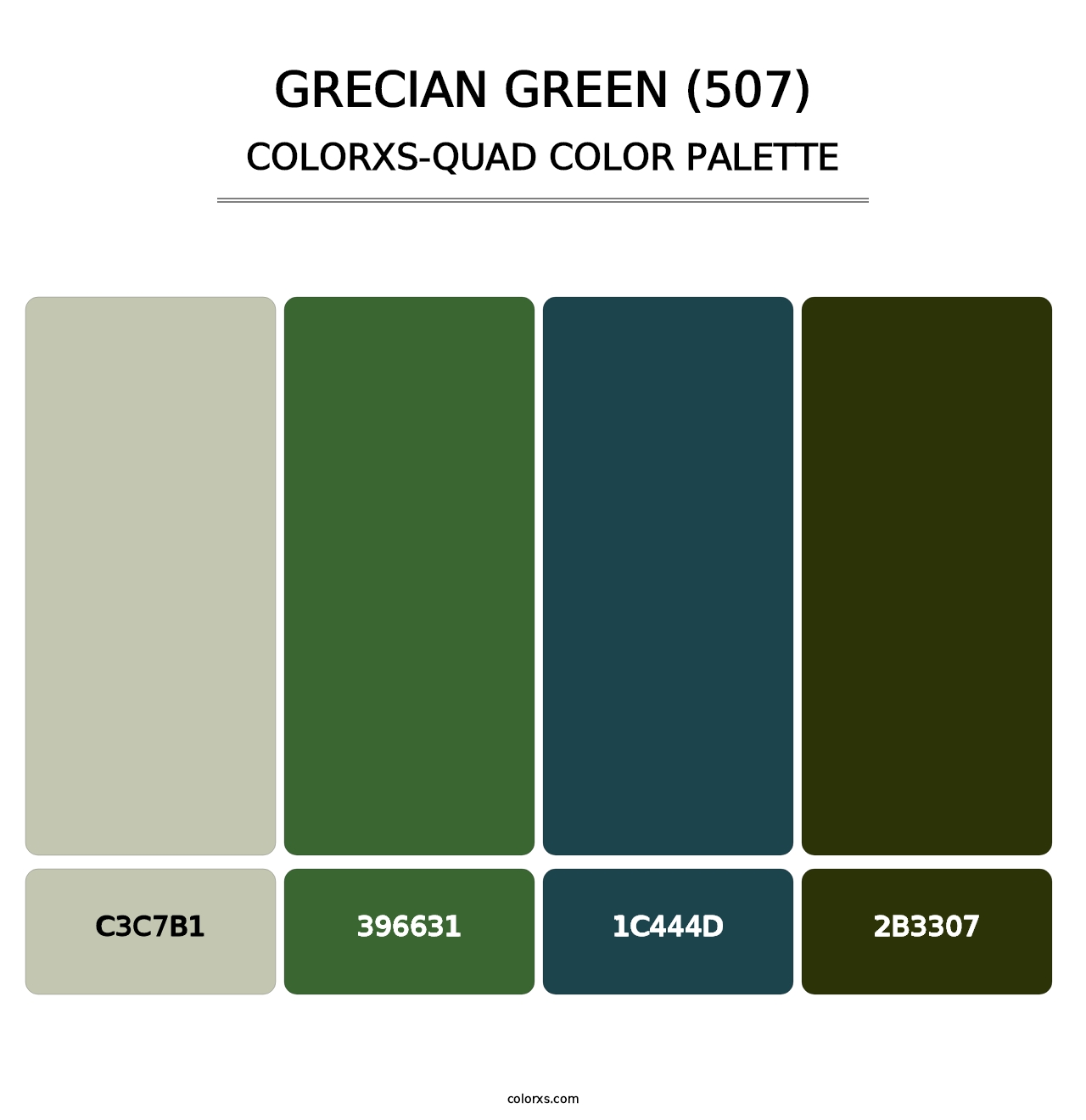 Grecian Green (507) - Colorxs Quad Palette