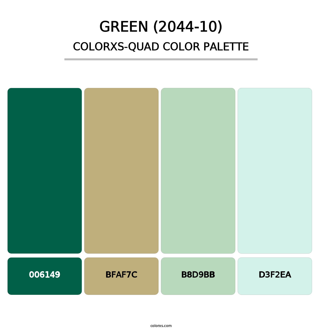 Green (2044-10) - Colorxs Quad Palette
