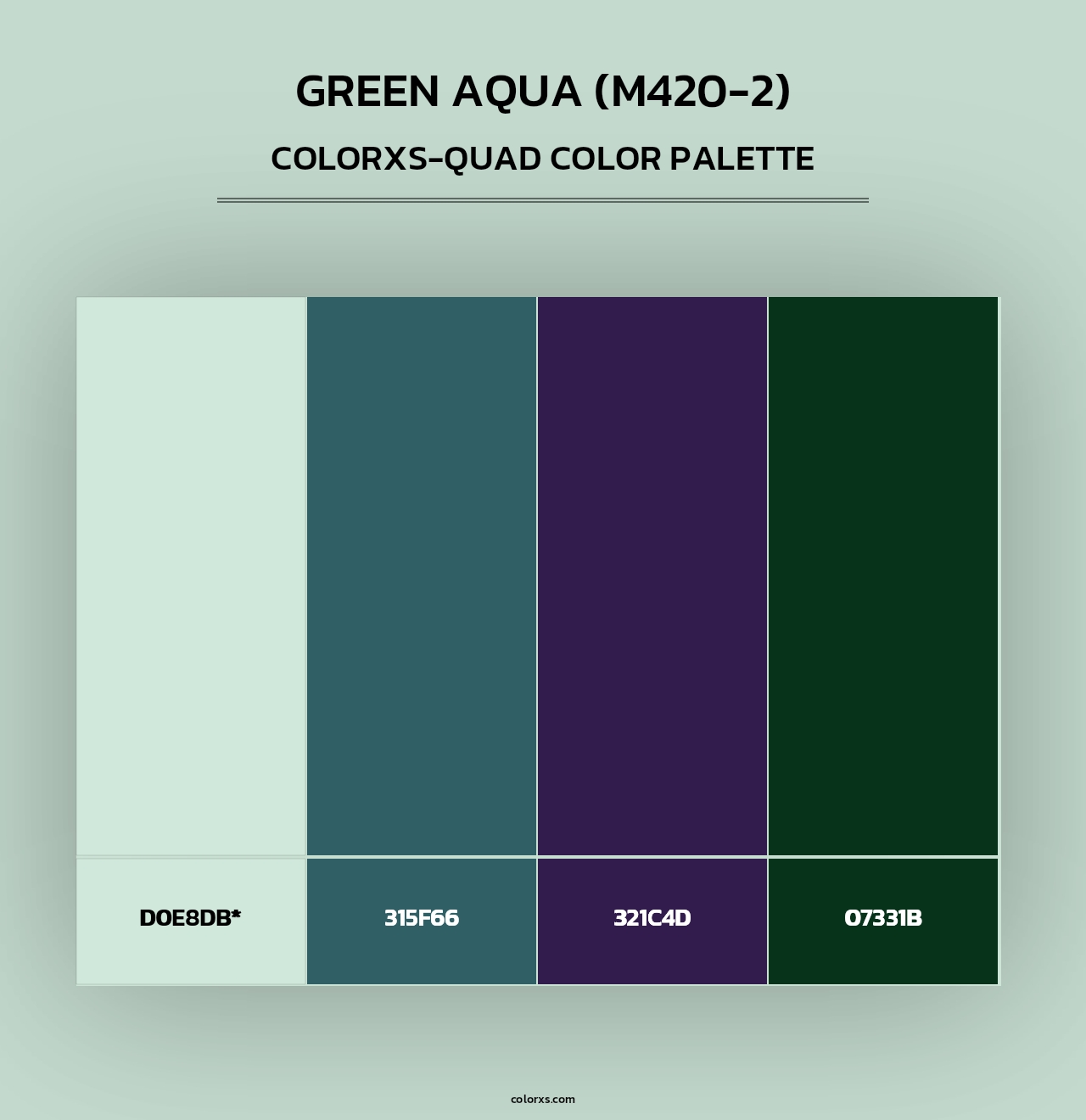 Green Aqua (M420-2) - Colorxs Quad Palette