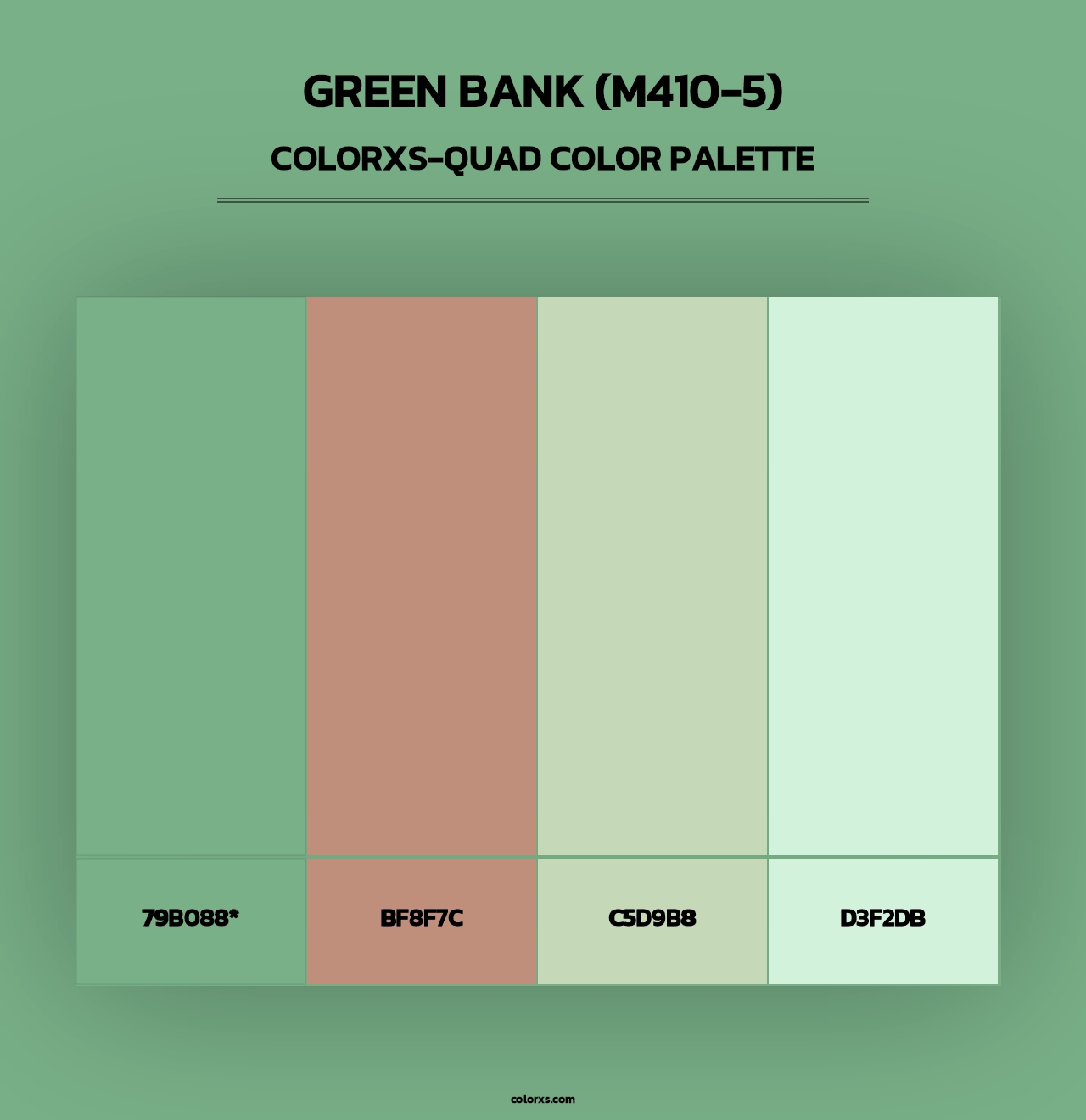 Green Bank (M410-5) - Colorxs Quad Palette