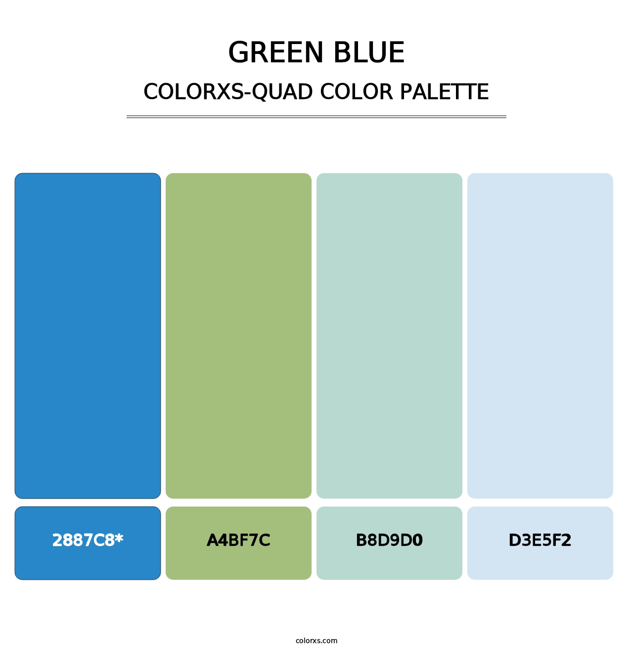 Green Blue - Colorxs Quad Palette