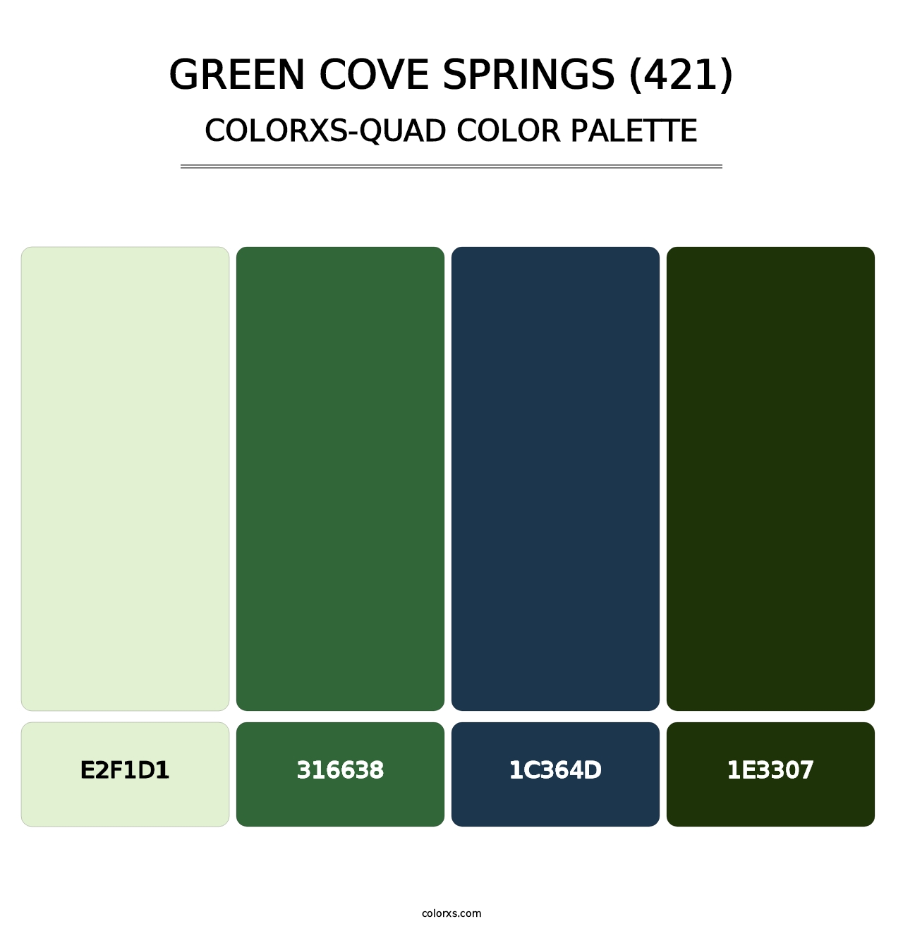 Green Cove Springs (421) - Colorxs Quad Palette
