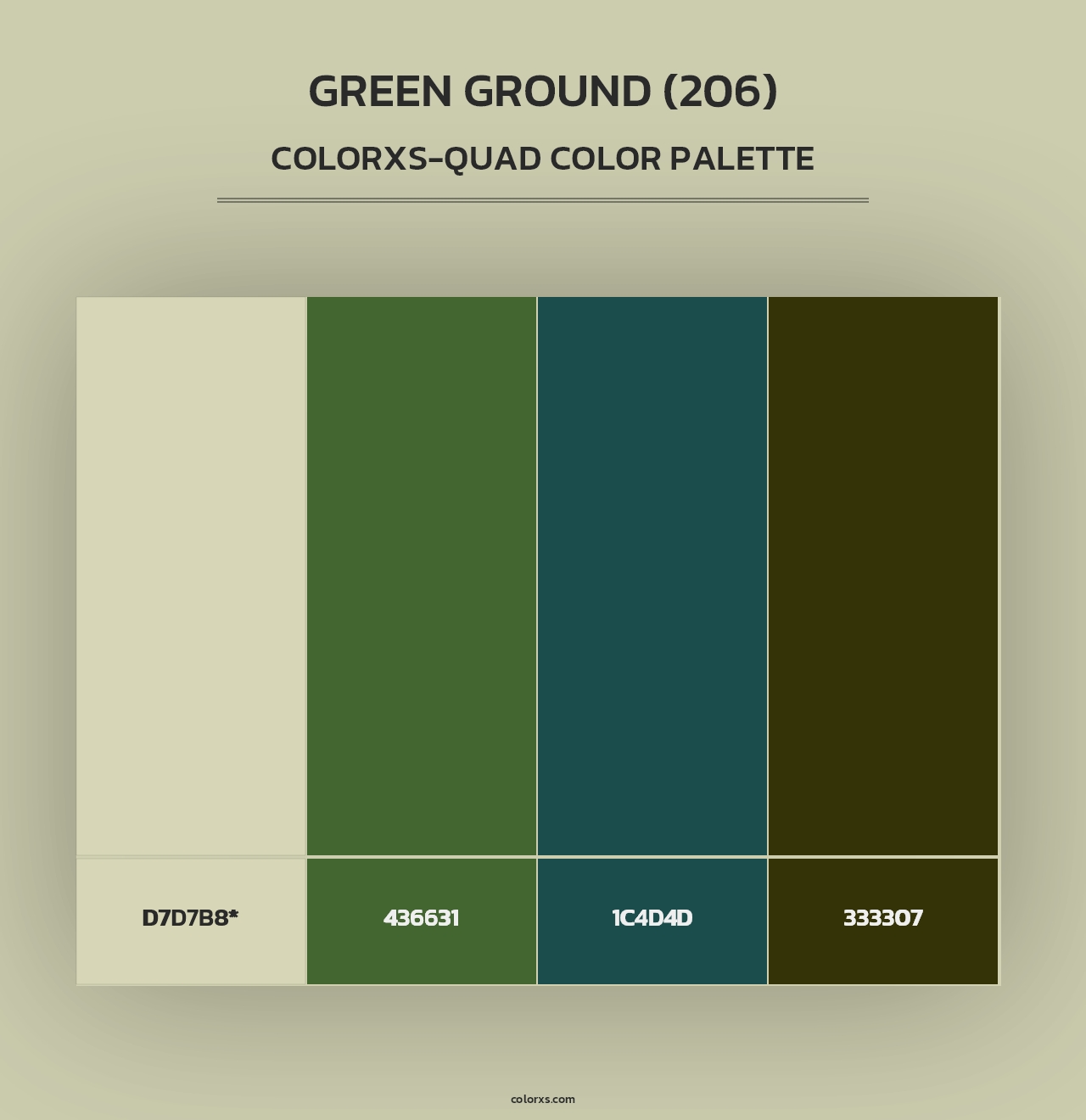 Green Ground (206) - Colorxs Quad Palette