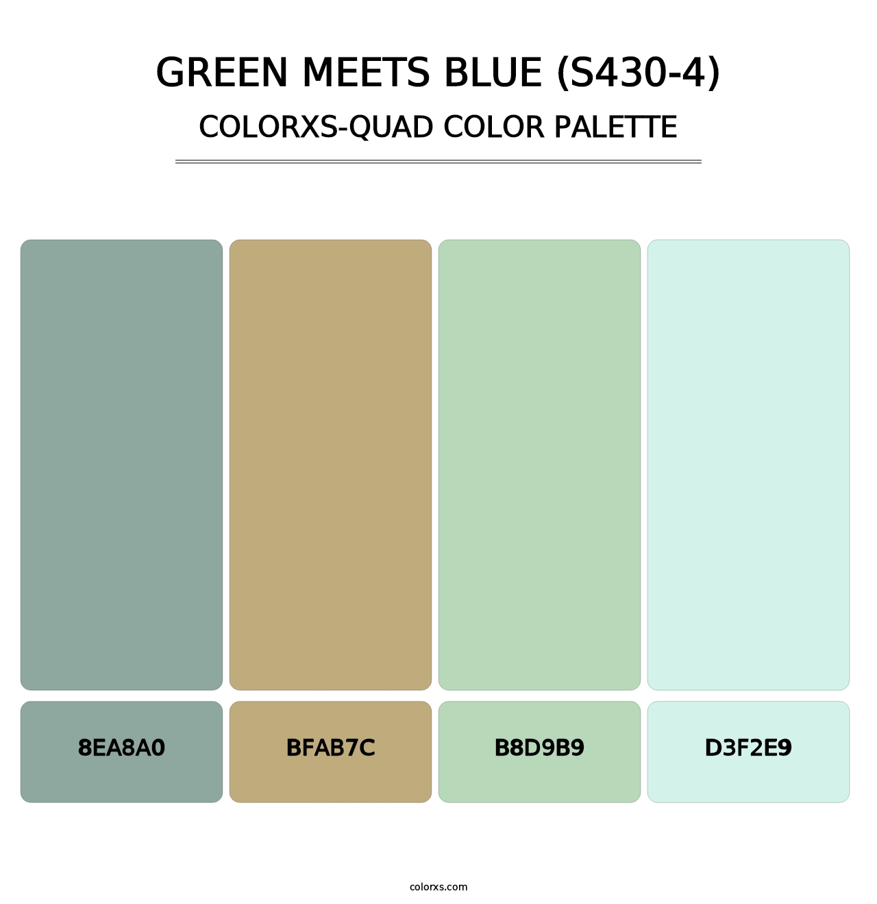 Green Meets Blue (S430-4) - Colorxs Quad Palette