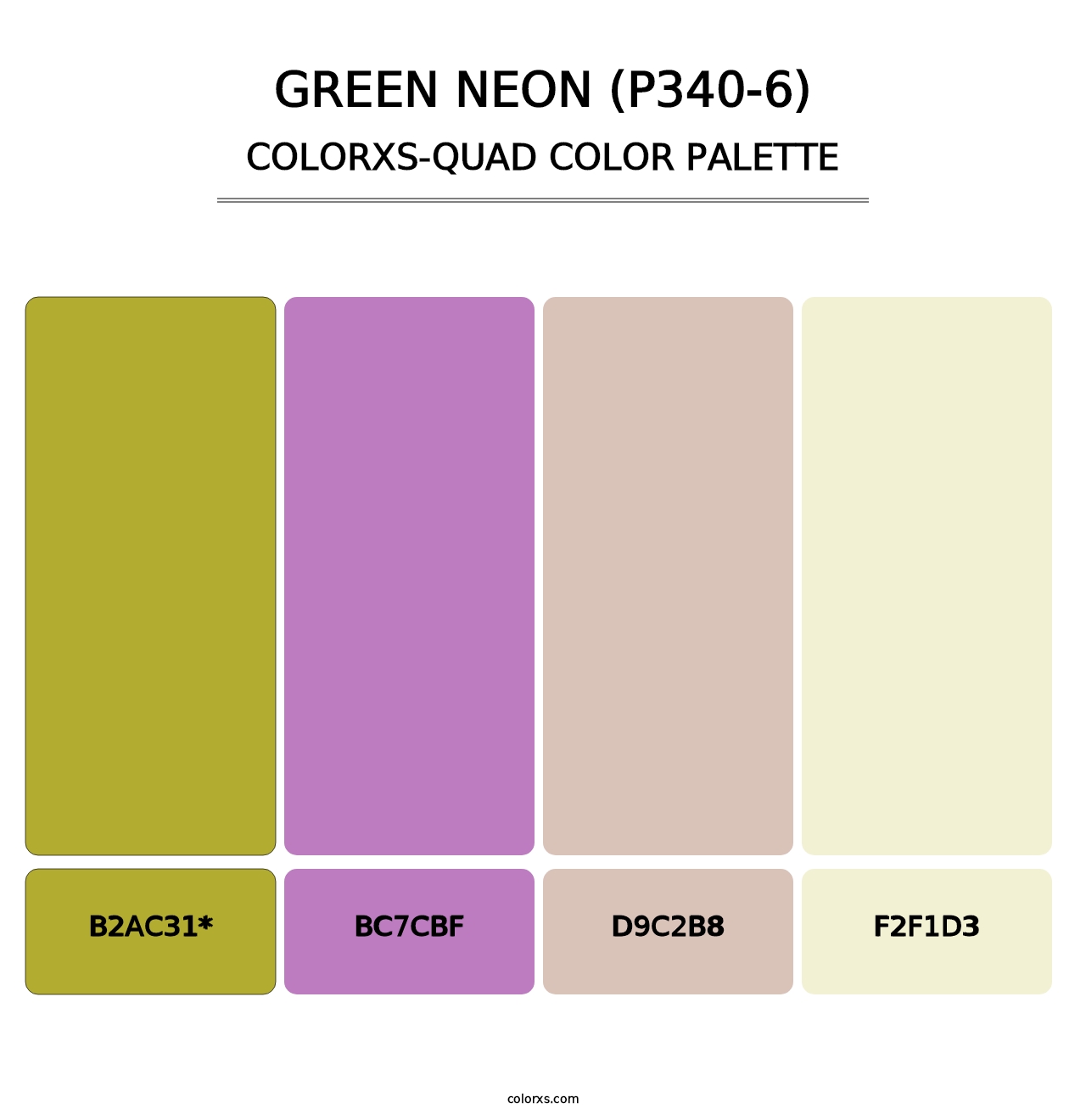 Green Neon (P340-6) - Colorxs Quad Palette