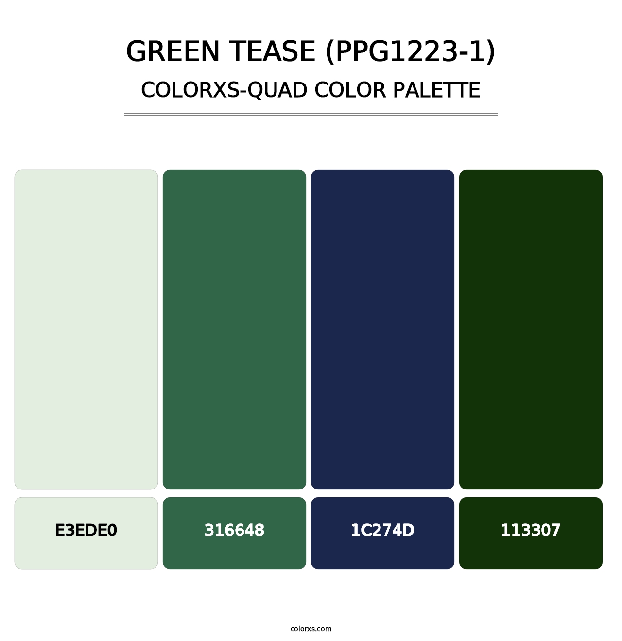 Green Tease (PPG1223-1) - Colorxs Quad Palette