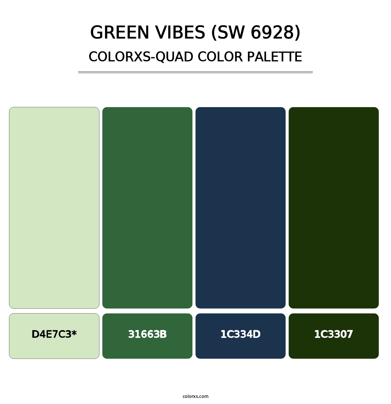 Green Vibes (SW 6928) - Colorxs Quad Palette