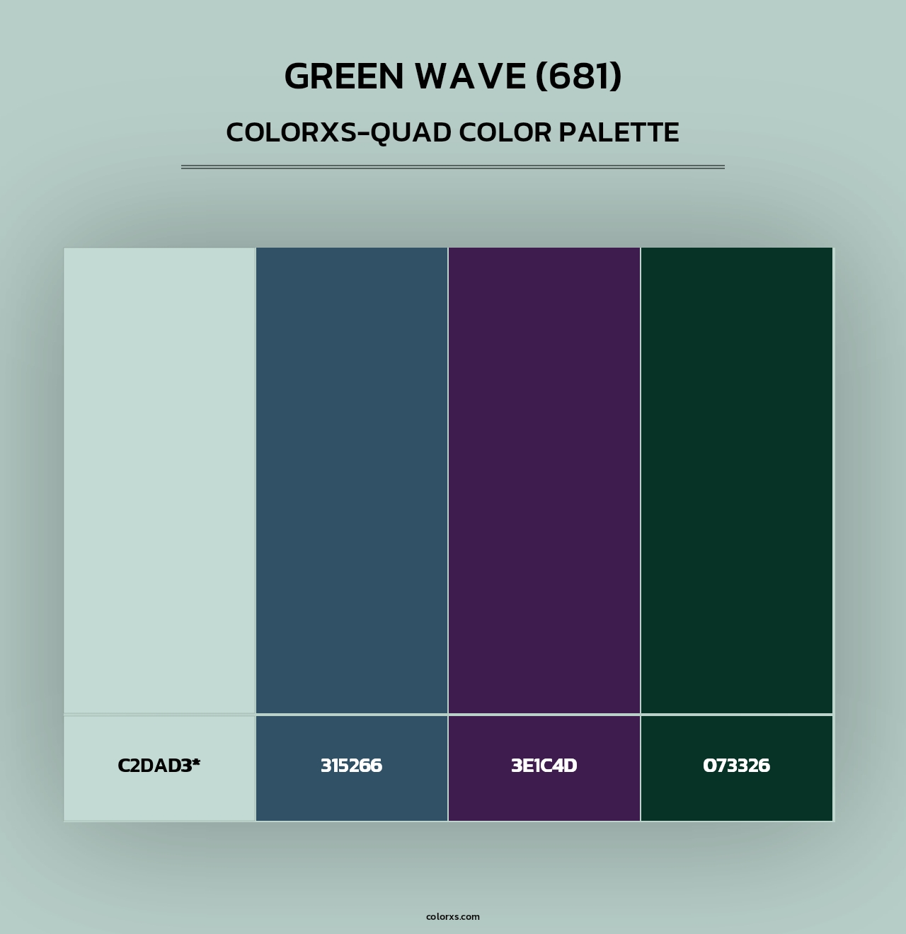 Green Wave (681) - Colorxs Quad Palette