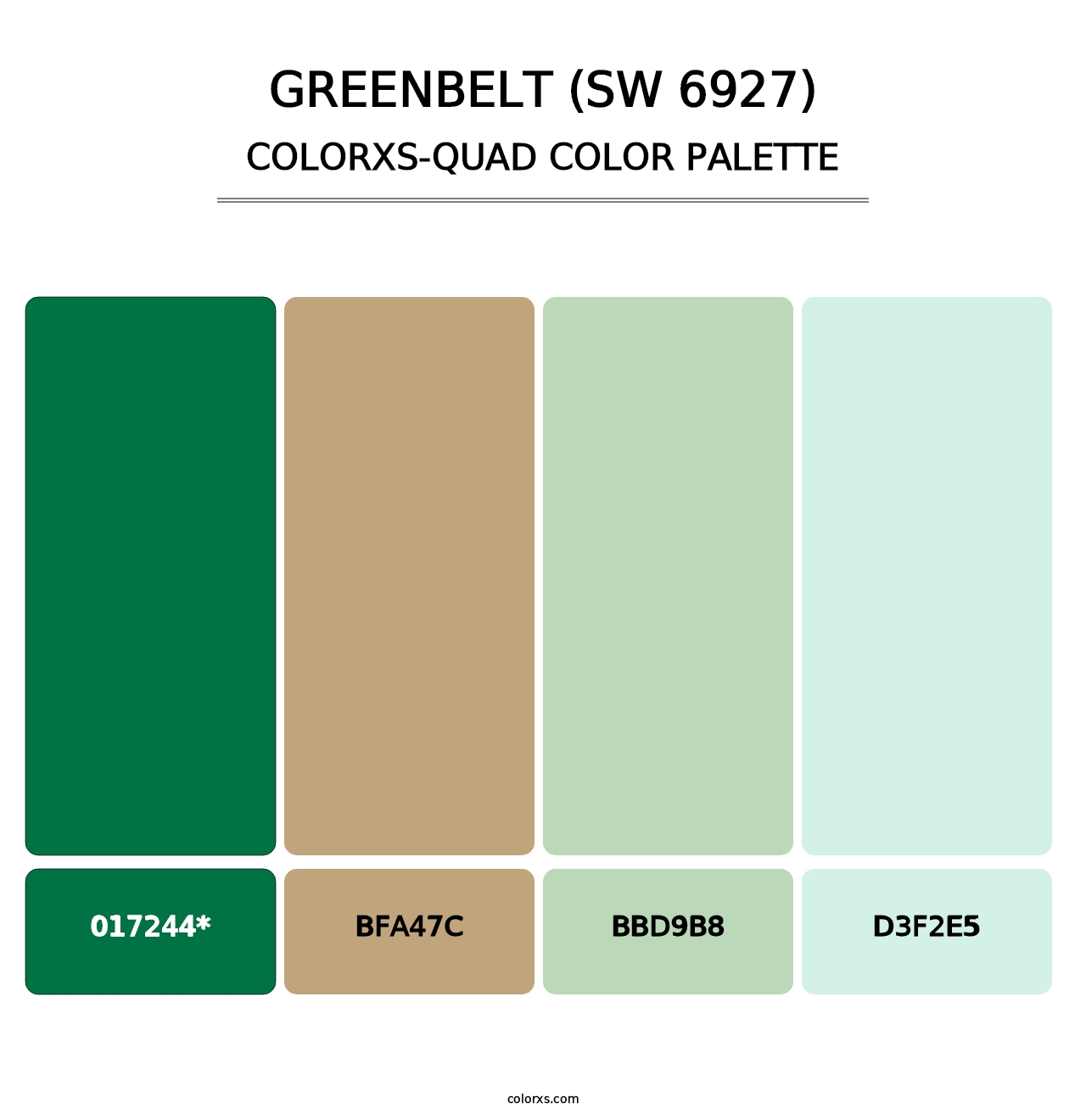 Greenbelt (SW 6927) - Colorxs Quad Palette