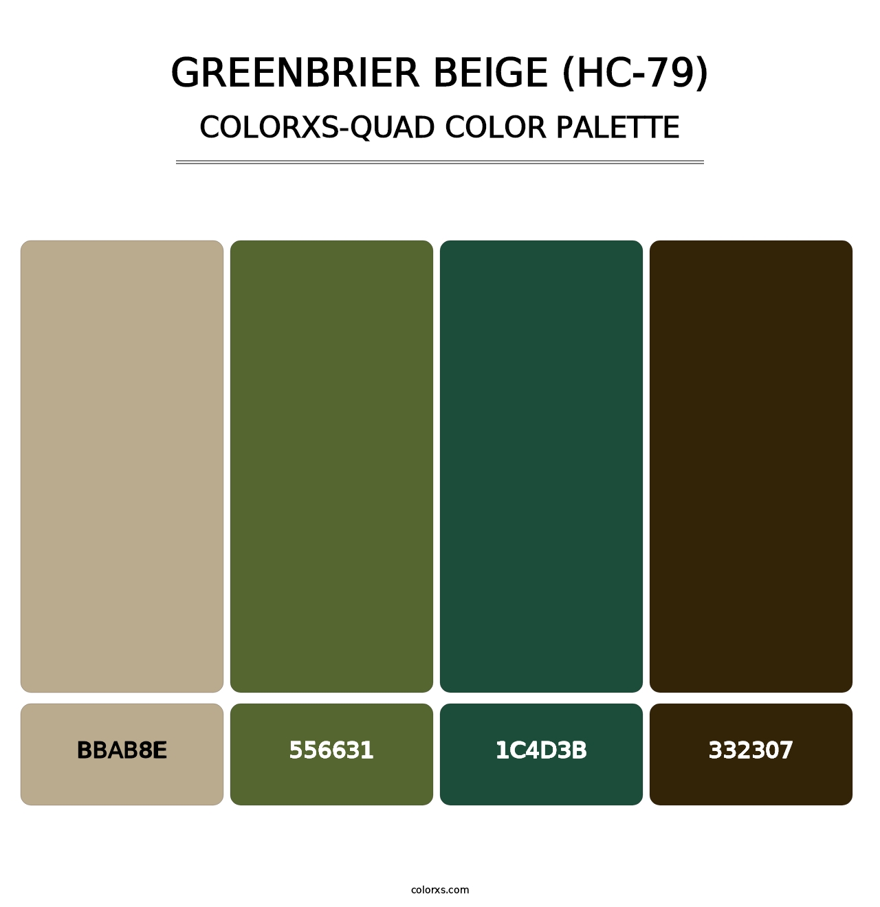 Greenbrier Beige (HC-79) - Colorxs Quad Palette