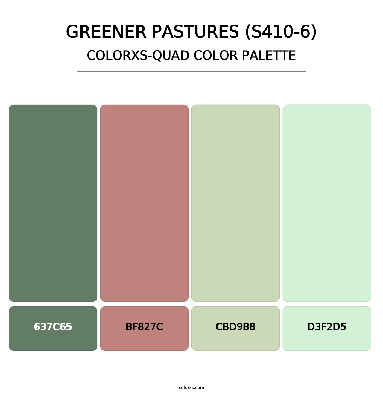 Greener Pastures (S410-6) - Colorxs Quad Palette
